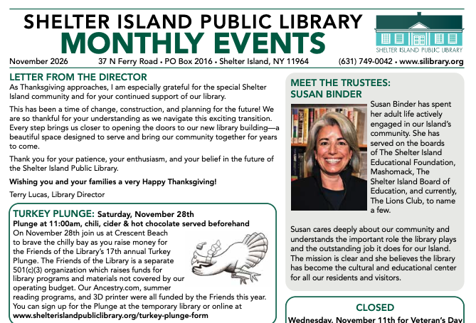 Thumbnail image of the November 2026 newsletter.