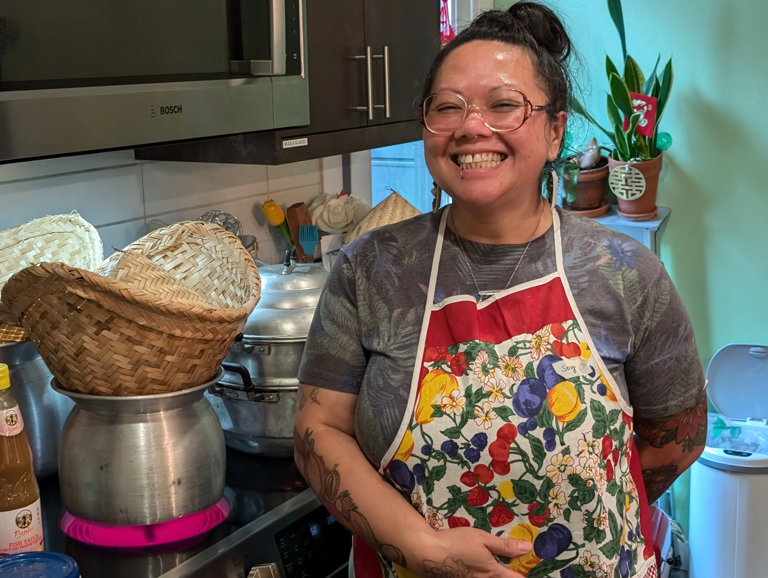 Chef Soy Dara teaching her Street Foods of Laos class
