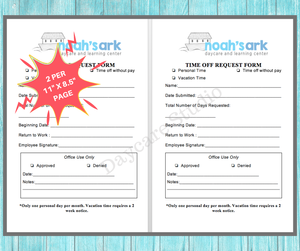 Daycare Employee Orientation / New Hire Document | Daycare Forms ...