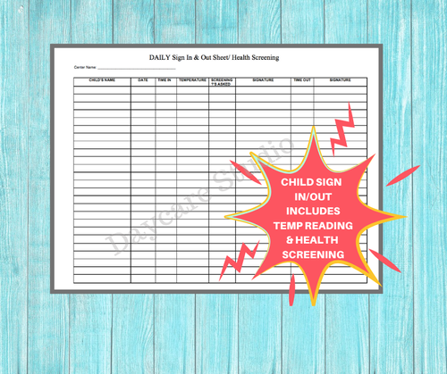 Child Illness Notice | Child Sick Report | Daycare Forms — Daycare Studio