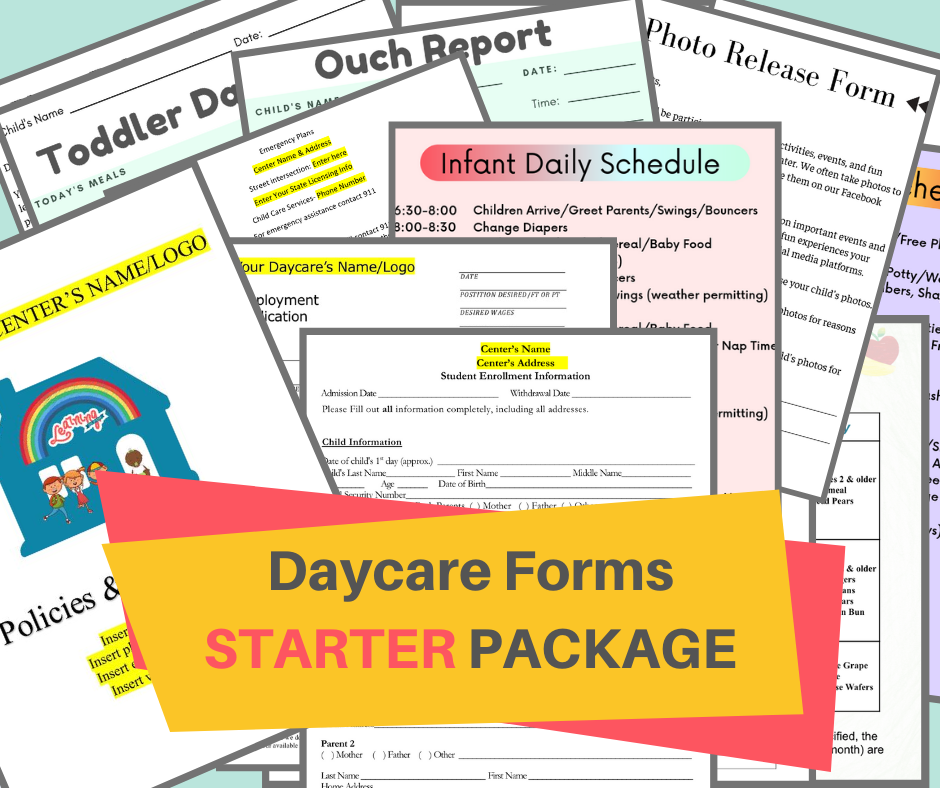 Ouch Report- Daycare Printable Child Incident Report /Preschool Accident or  Injury Form — Daycare Studio