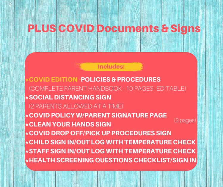 Educational Curriculum | Printable Daycare Forms | Daycare Templates ...