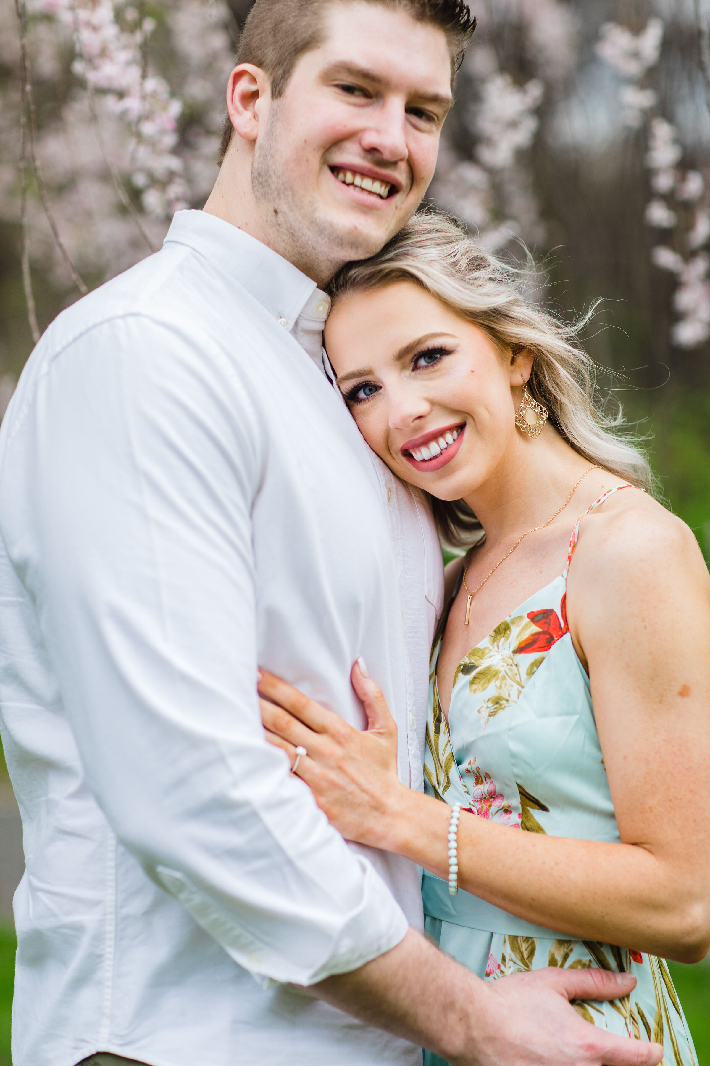 Cherry Blossom Engagement Session in Philadelphia
