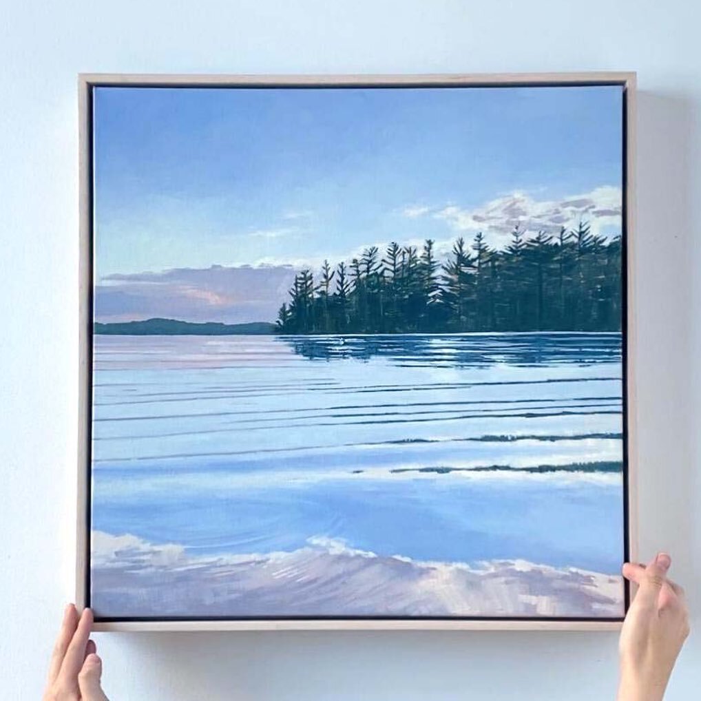 It&rsquo;s so bittersweet when a favorite painting finds a home&hellip;

&ldquo;Healing Waters&rdquo;
20 x 20
SOLD during this year&rsquo;s holiday art show 

I found so much comfort painting this scene - the soft blues, the rippling water, and the w