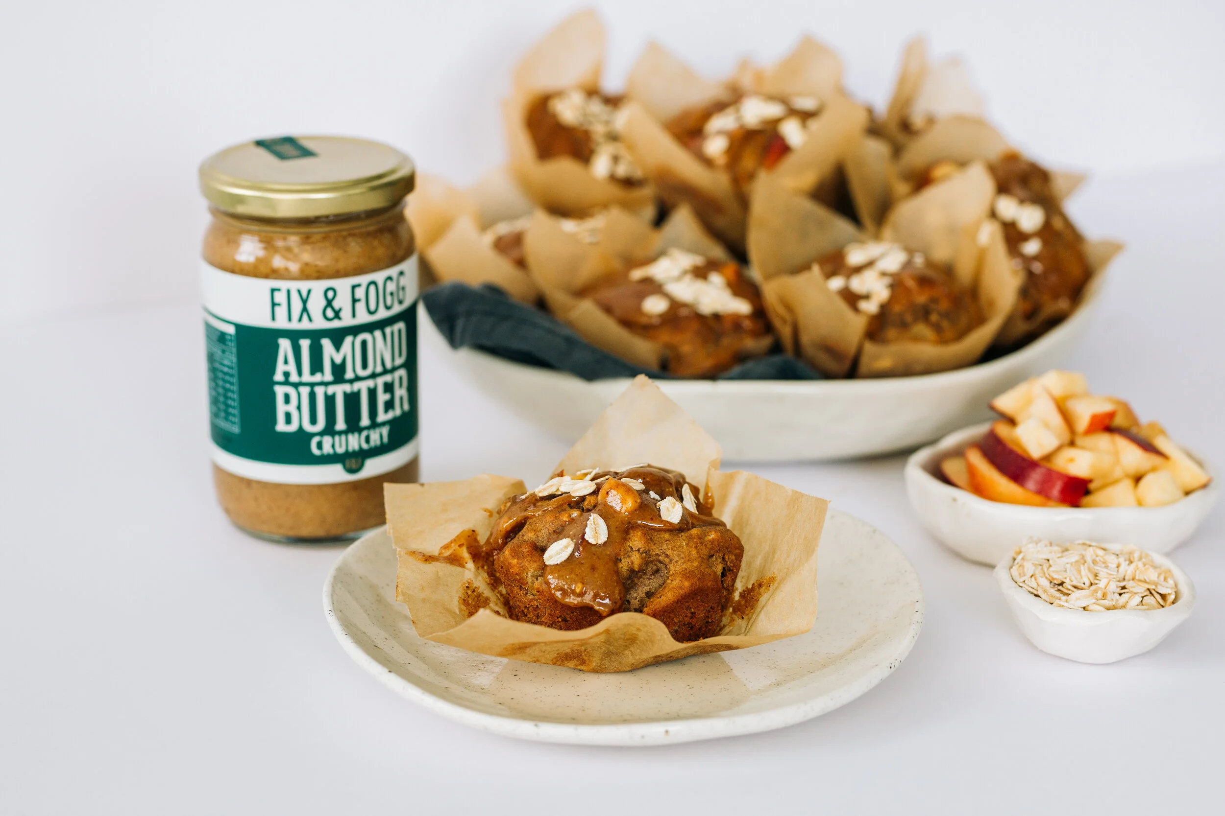 RECIPE ALMOND BUTTER APPLE MUFFINS — Fix & Fogg