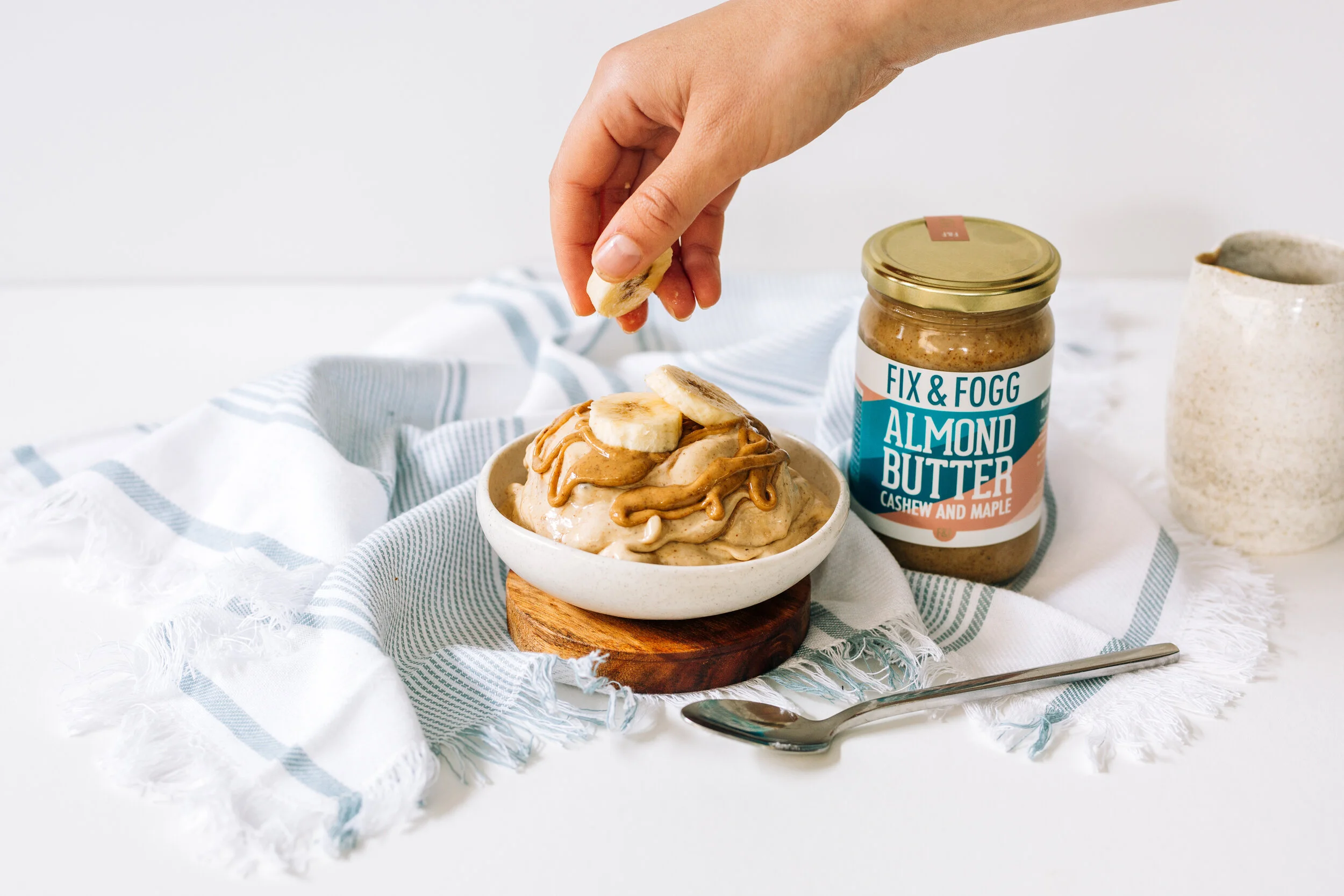 RECIPE ALMOND BUTTER NICE CREAM — Fix & Fogg