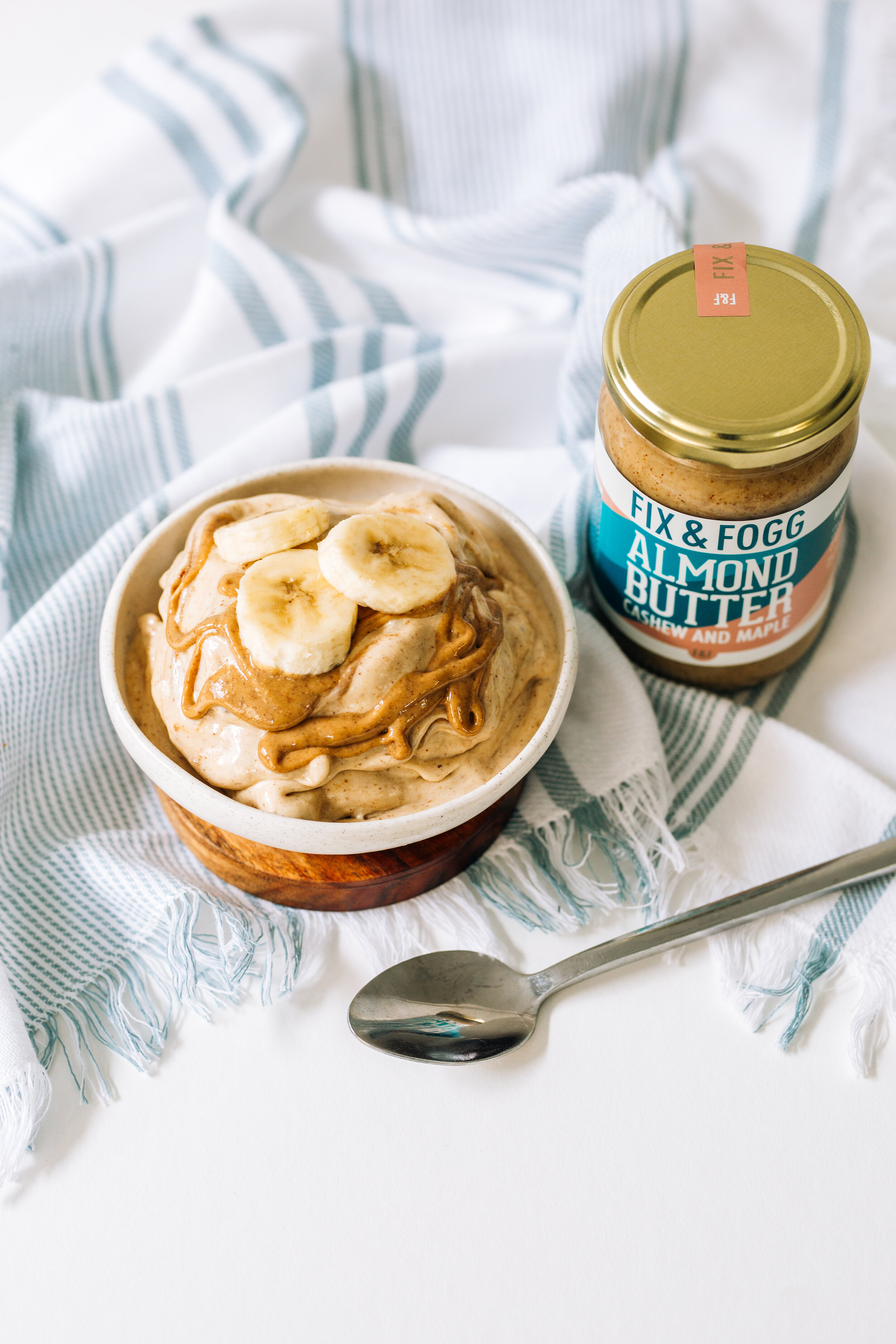 RECIPE ALMOND BUTTER NICE CREAM — Fix & Fogg