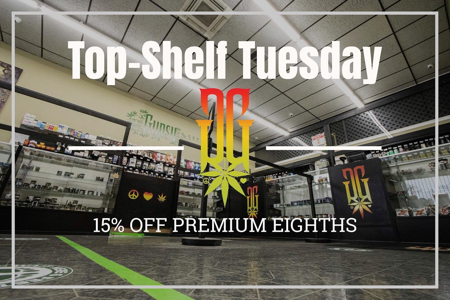 Get your #topshelftuesday on at gypsy greens! Large selection, low prices! #oly
.
.
.
.
.
.
.
.
.
.

#cannabis #cannabiscommunity #olympia #marijuana #cbd #thc #oly #cannabisculture #weedstagram #hightimes #hemp #dank #sativa #indica #maryjane #ganja