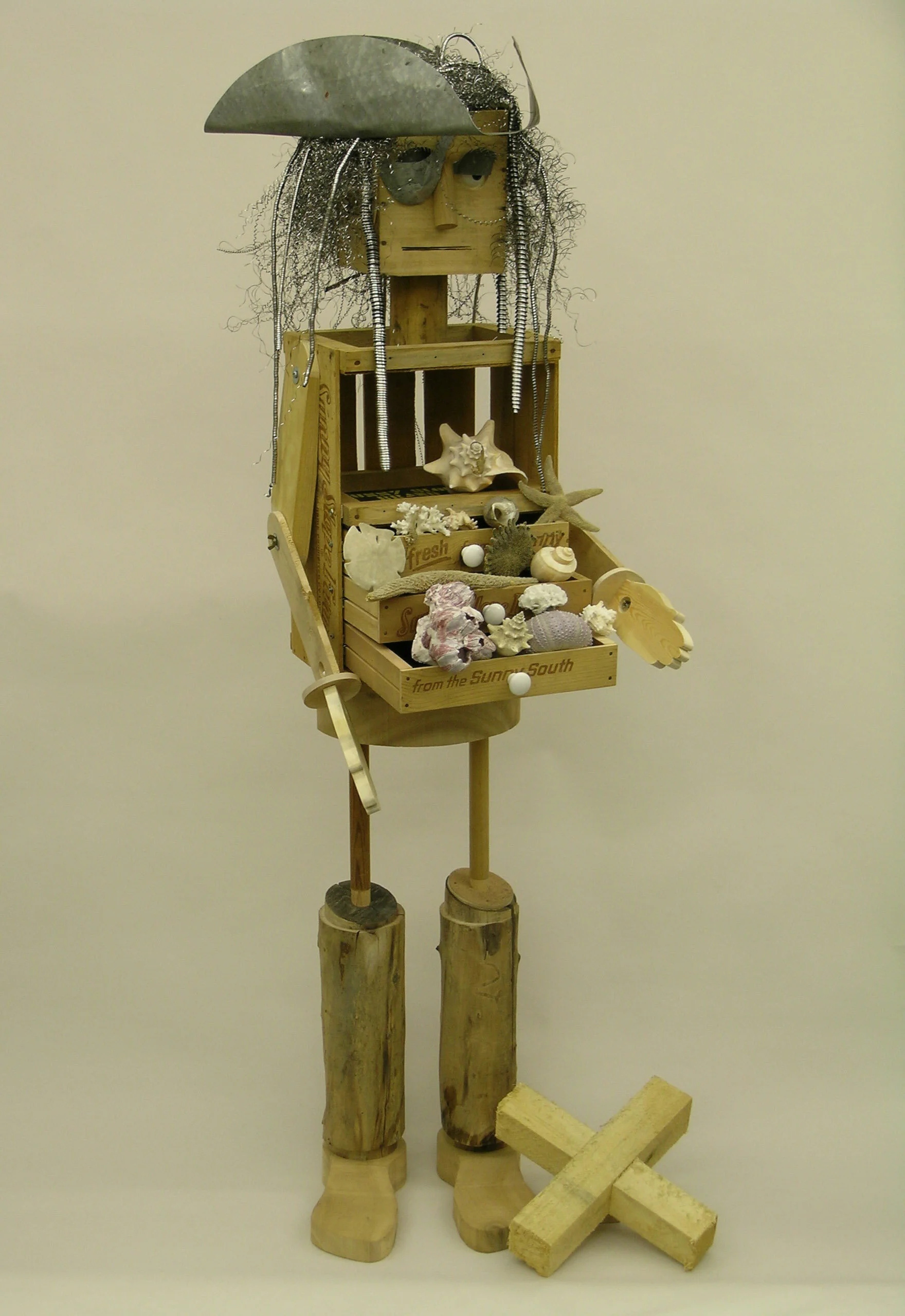 Captain Billy Bob with His Treasured Chest