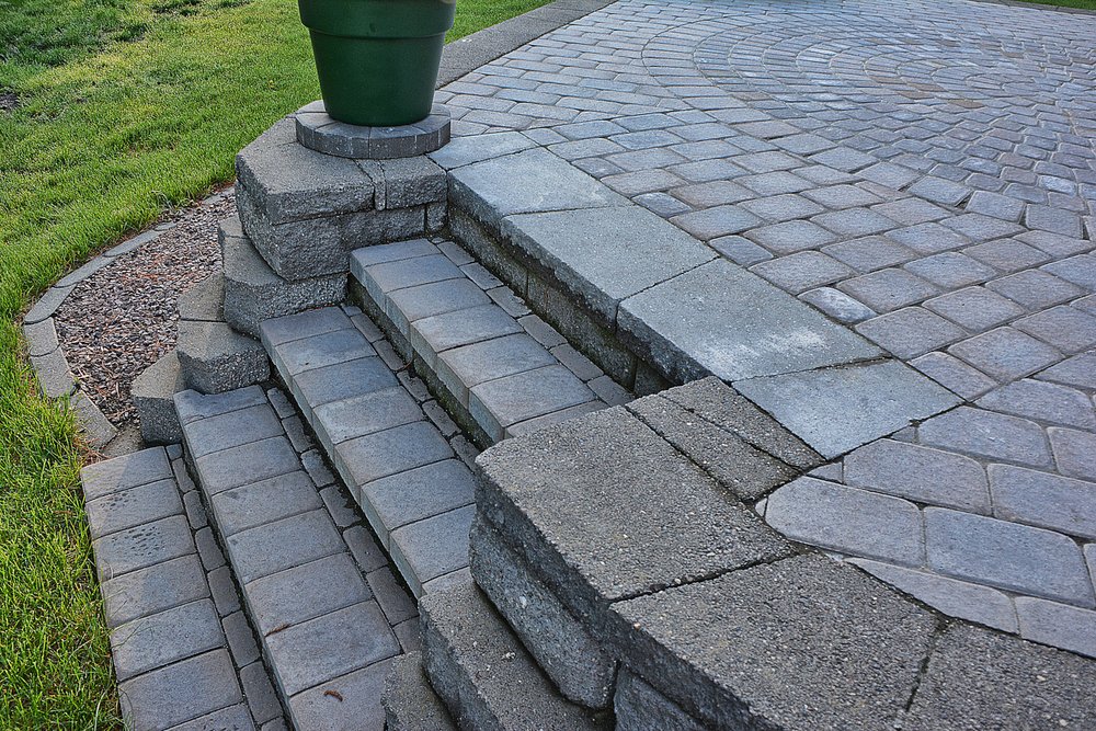 Edmonton Landscaping Paver Patio Installations Landscape Steps Paver Walkways Earthworx Construction Ltd Edmonton Landscaping Final Grade Fences Decks