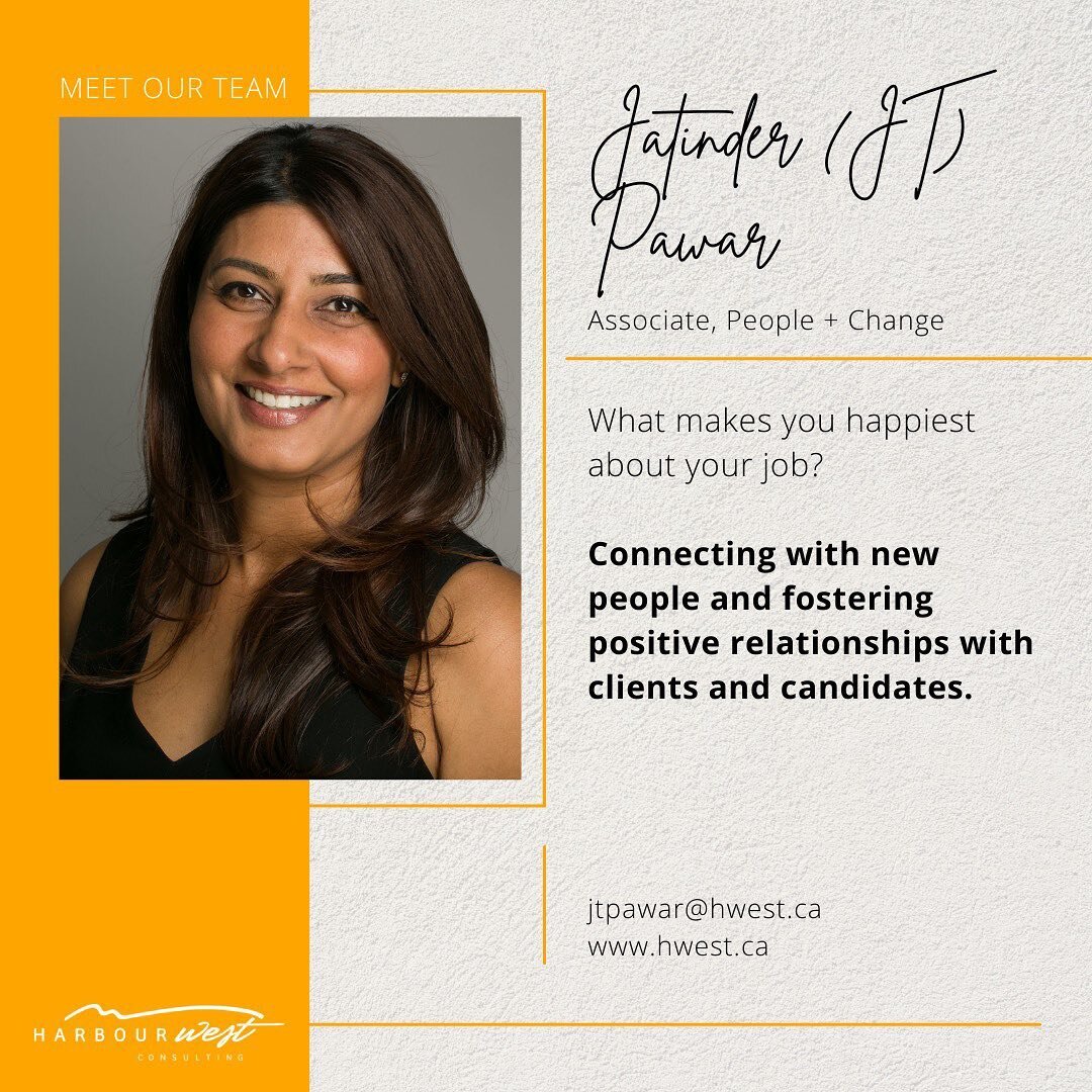 &bull; Meet Our Team &bull; At Harbour West, JT is a People + Change Associate and one of our longest-serving team members! JT offers research support to the Recruitment team and is known for her excellent rapport with clients and colleagues. When sh