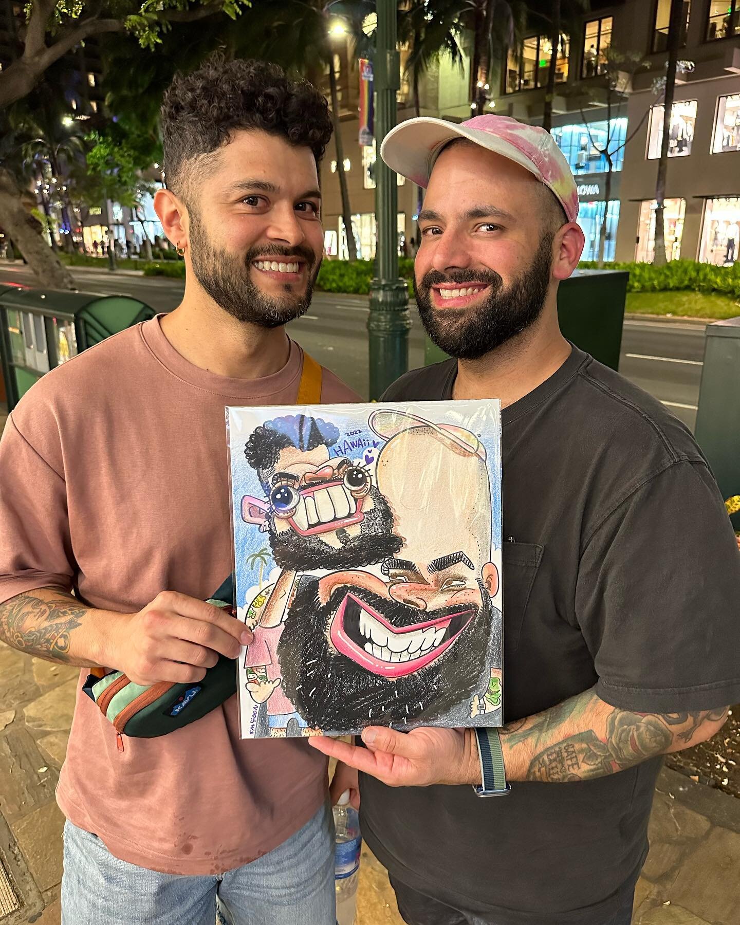 Hola/ Aloha! we wanted to drop in and say Hi! We miss you all so much. We needed to take a break and re-visit the place that brought us so much joy for over 13 years. We had fun while visiting @caricatureparty . see you soon!