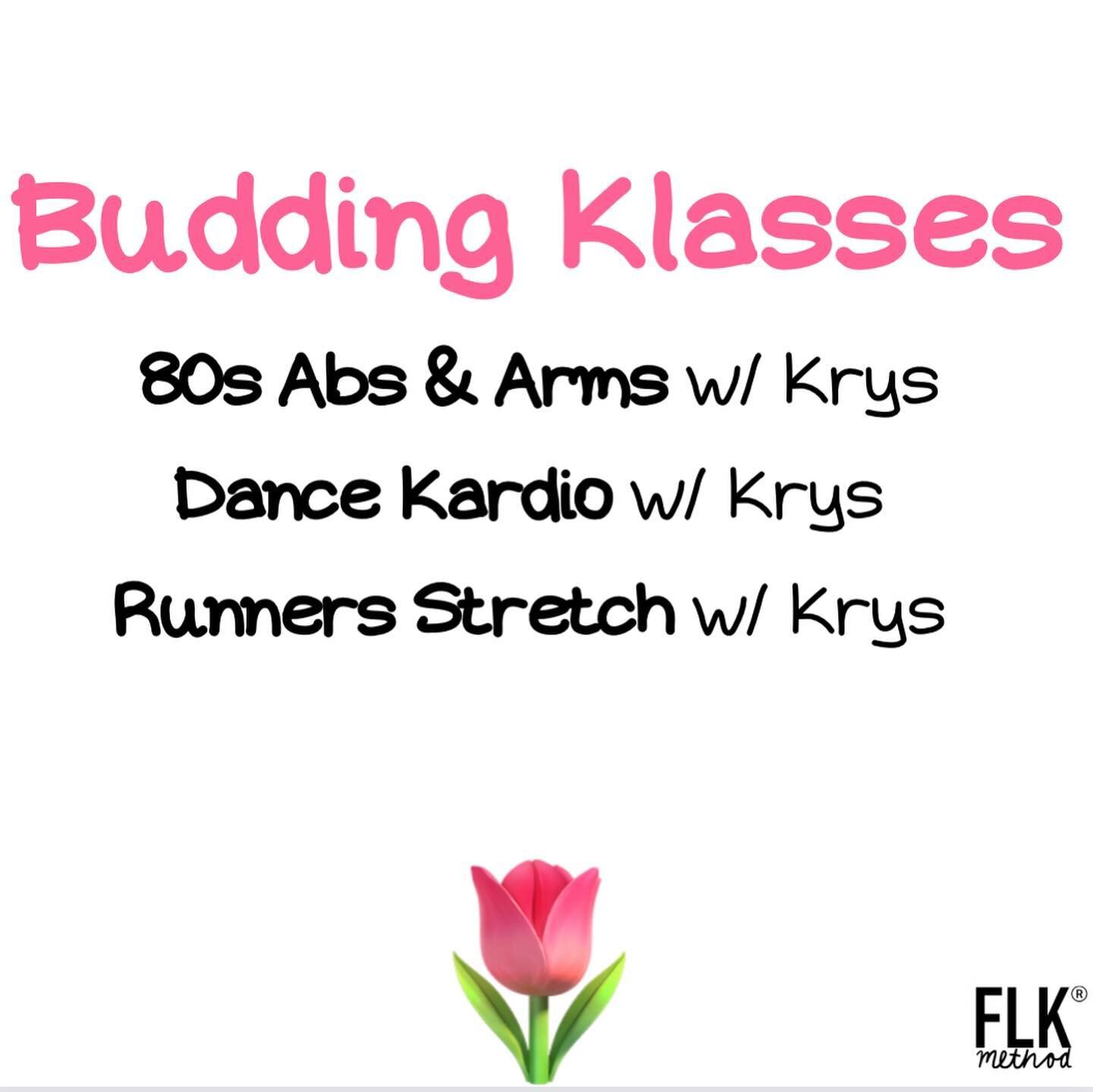 🌱 FRESH KUT (swipe right/left)👇

🌷 All NEW klasses added for April 
🌸 Klasses from last month are in full bloom
🪻Bringing Back a Bouquet of your Favorites 

👋 See you in klass krew 🌿

#fitlikekrys #flkmethod #aprilshowers #onlineworkouts #krew