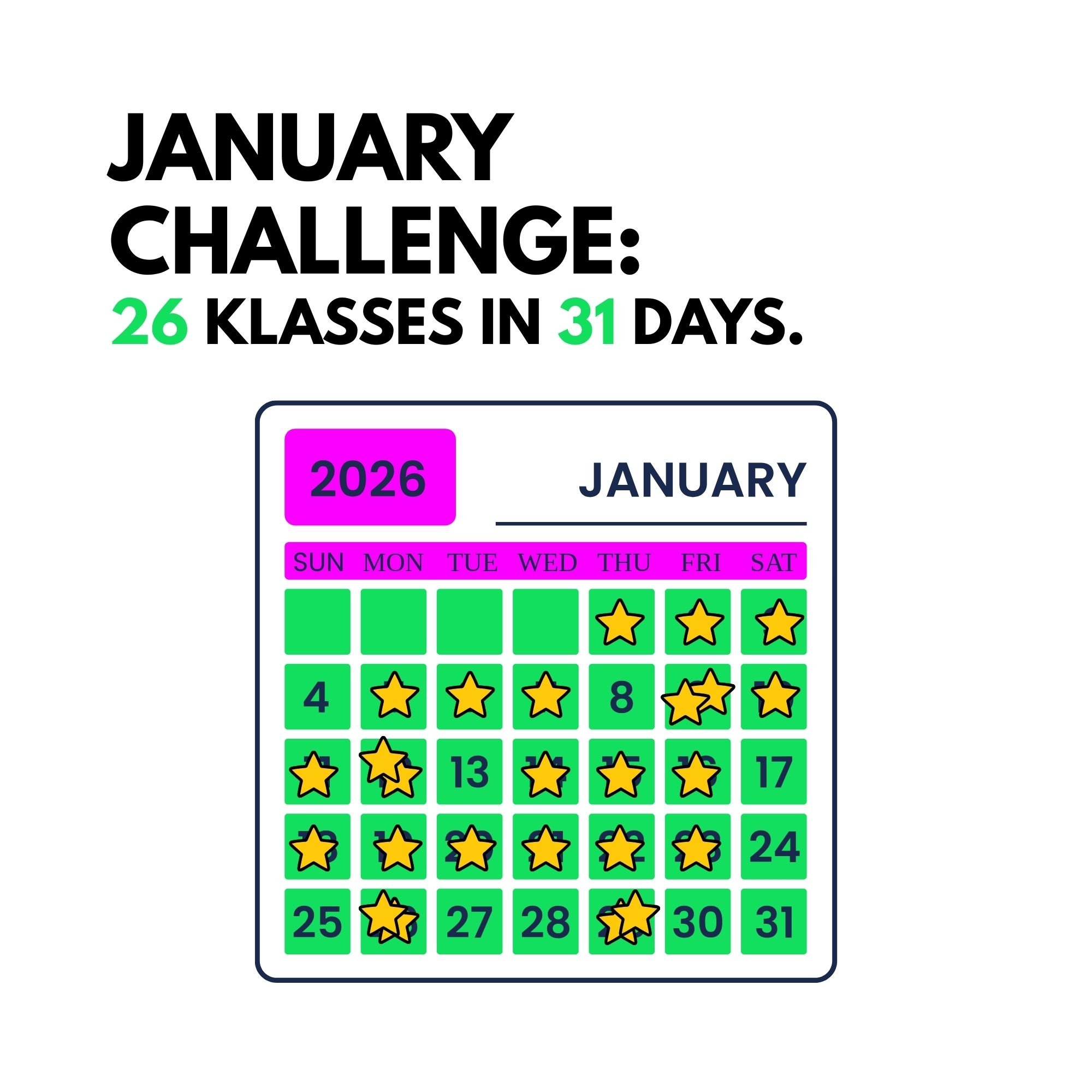 26 in 31: January Accountability Challenge