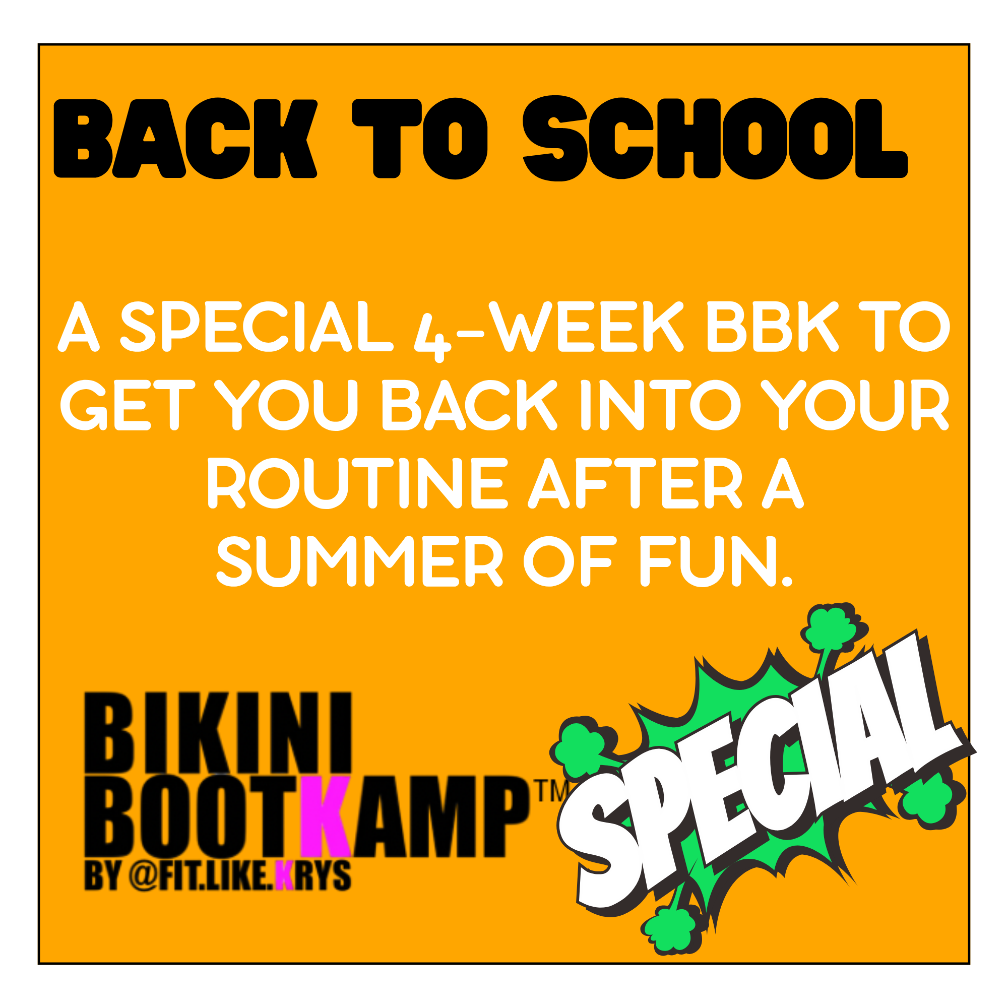 Bikini Bootkamp: BACK TO SCHOOL