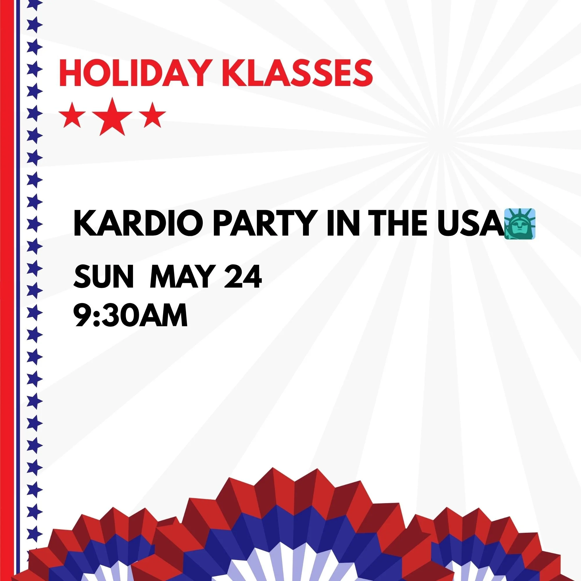 HOLIDAY KLASS: KARDIO PARTY IN THE USA🗽