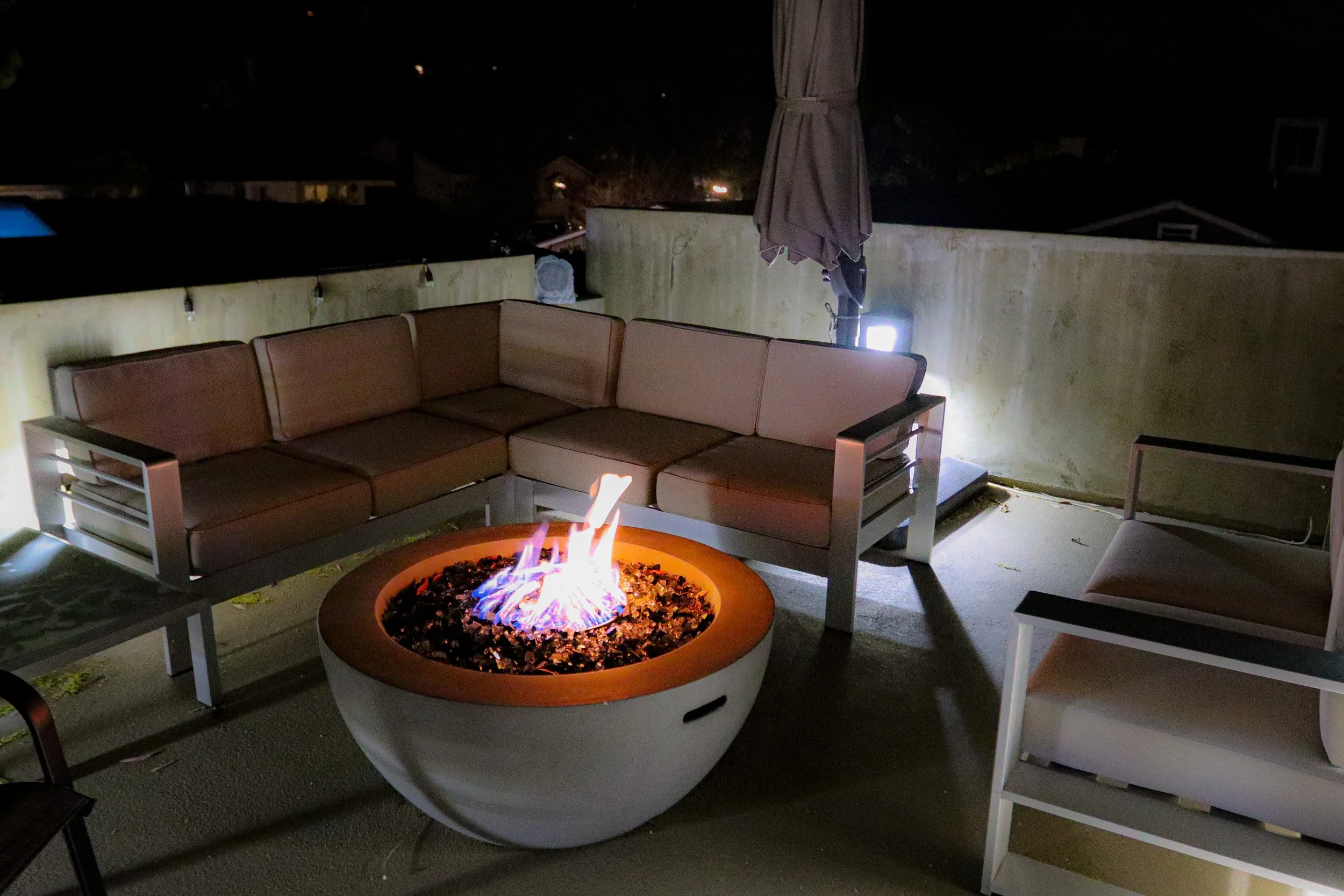 Rooftop Patio with Fire Pit