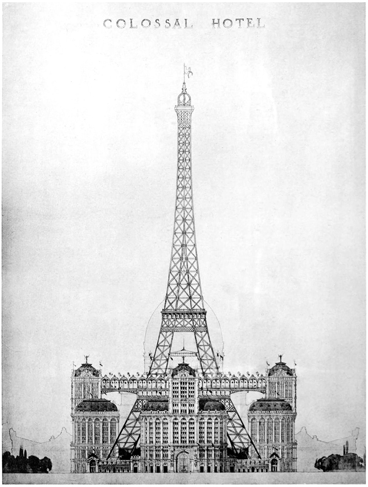 Hand drawn Eiffel Tower Stock Vector by ©Olga_Bonitas 115005114