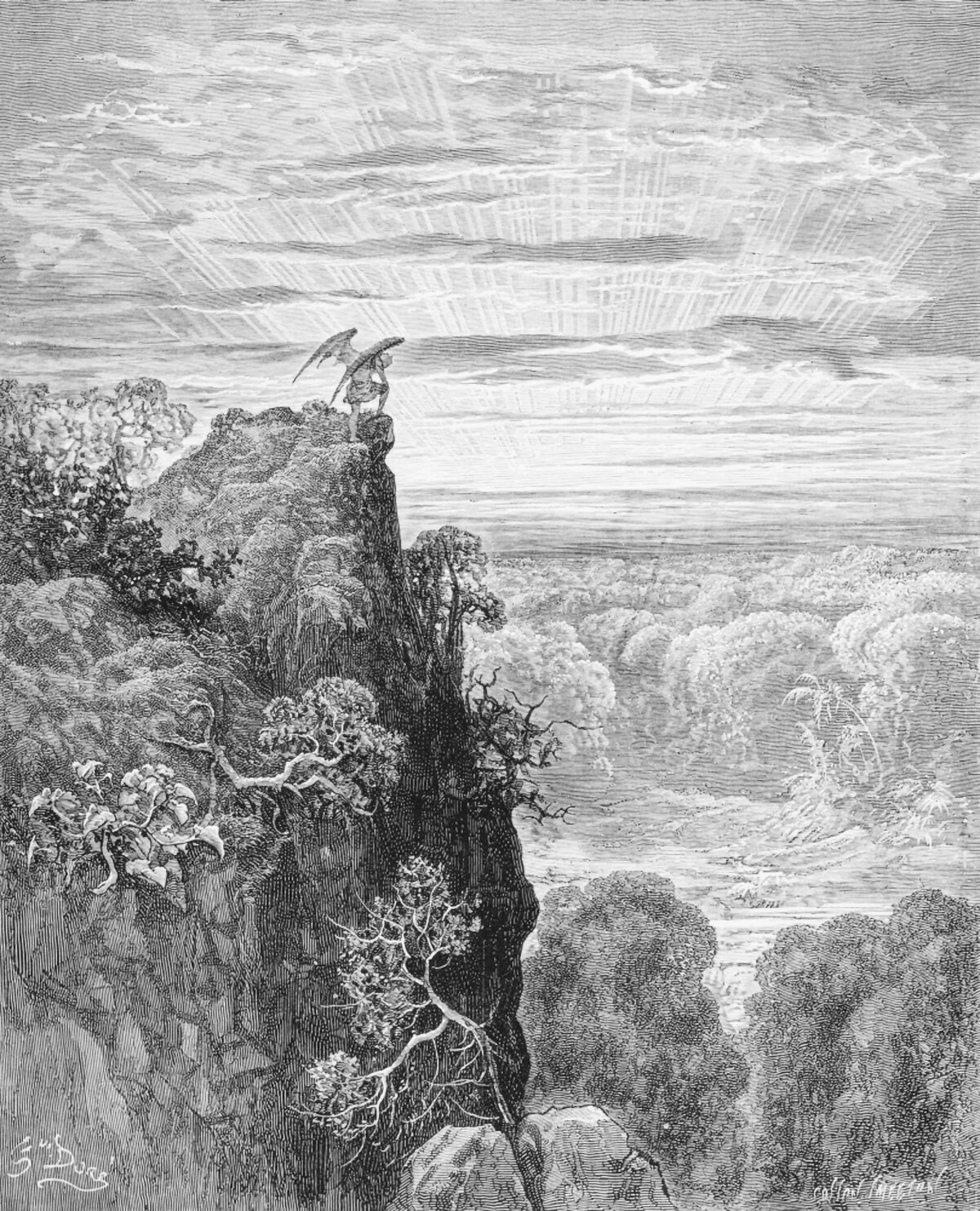 Satan Overlooking Paradise by Gustave Doré — On Verticality