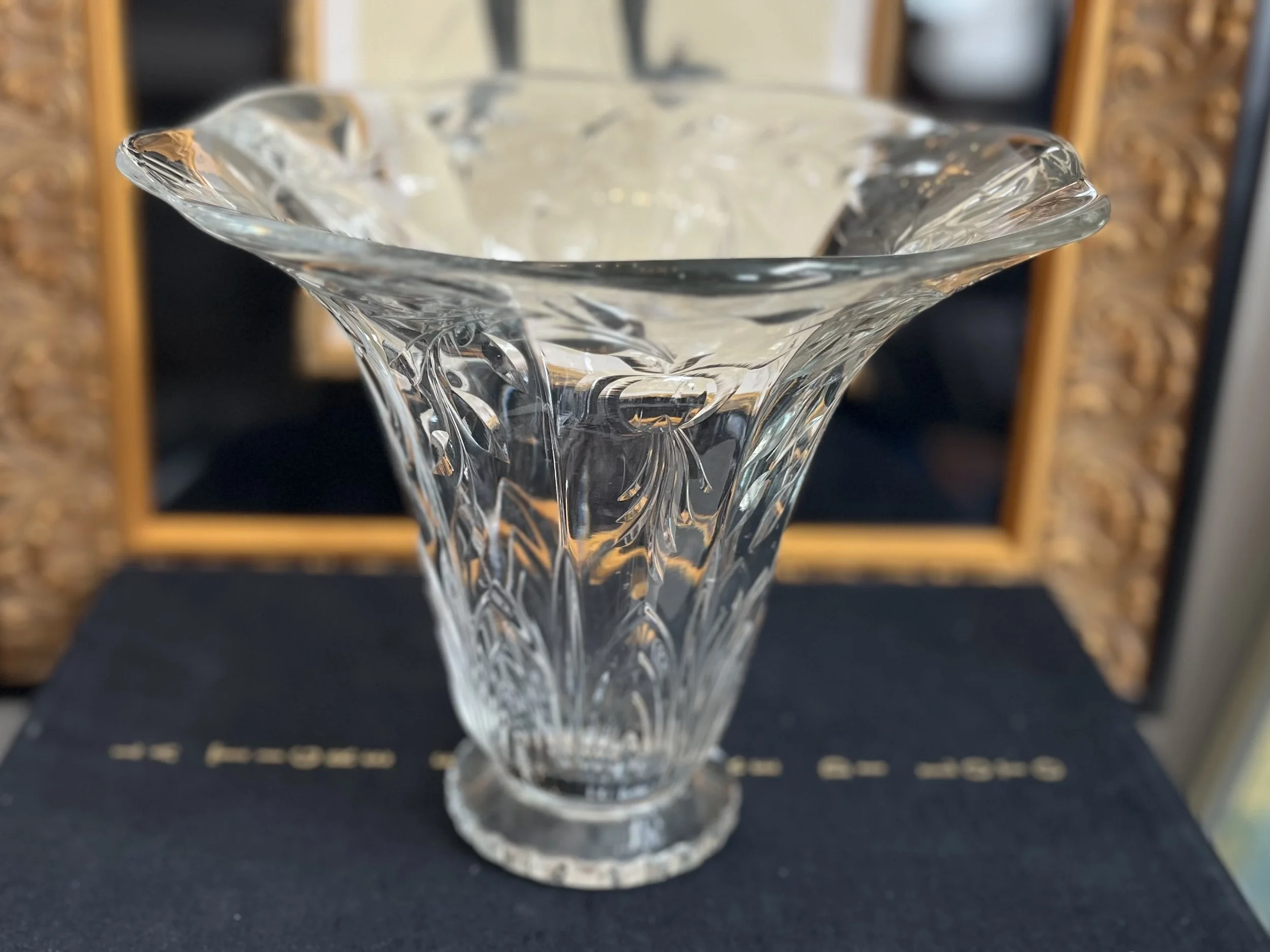 Cathedral Vase with Fuscia Cutting