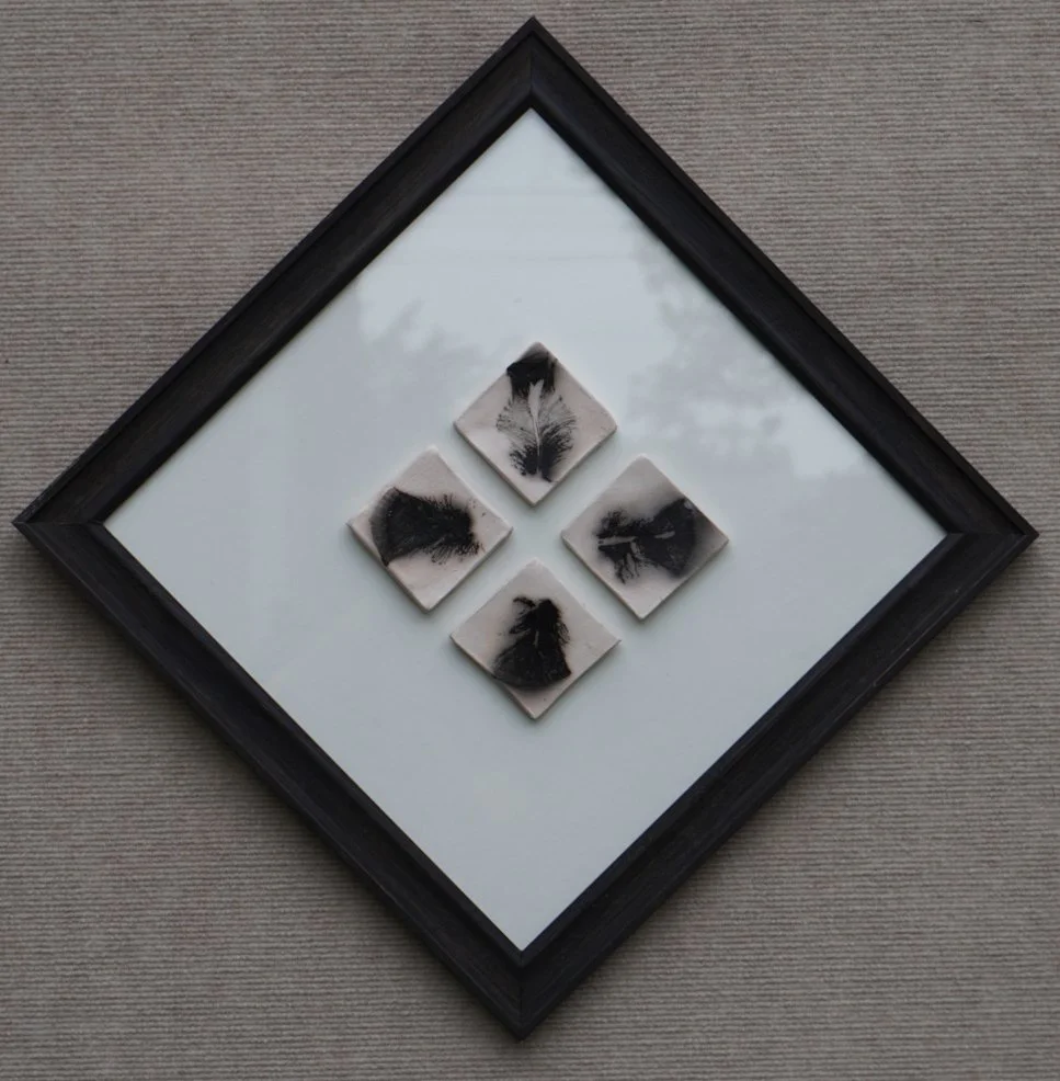 AUSTIN SNEDDEN (Martin): Pair of Wild Turkey Feather Rakus: ‘UNTITLED #2’ and 'Untitled #3'