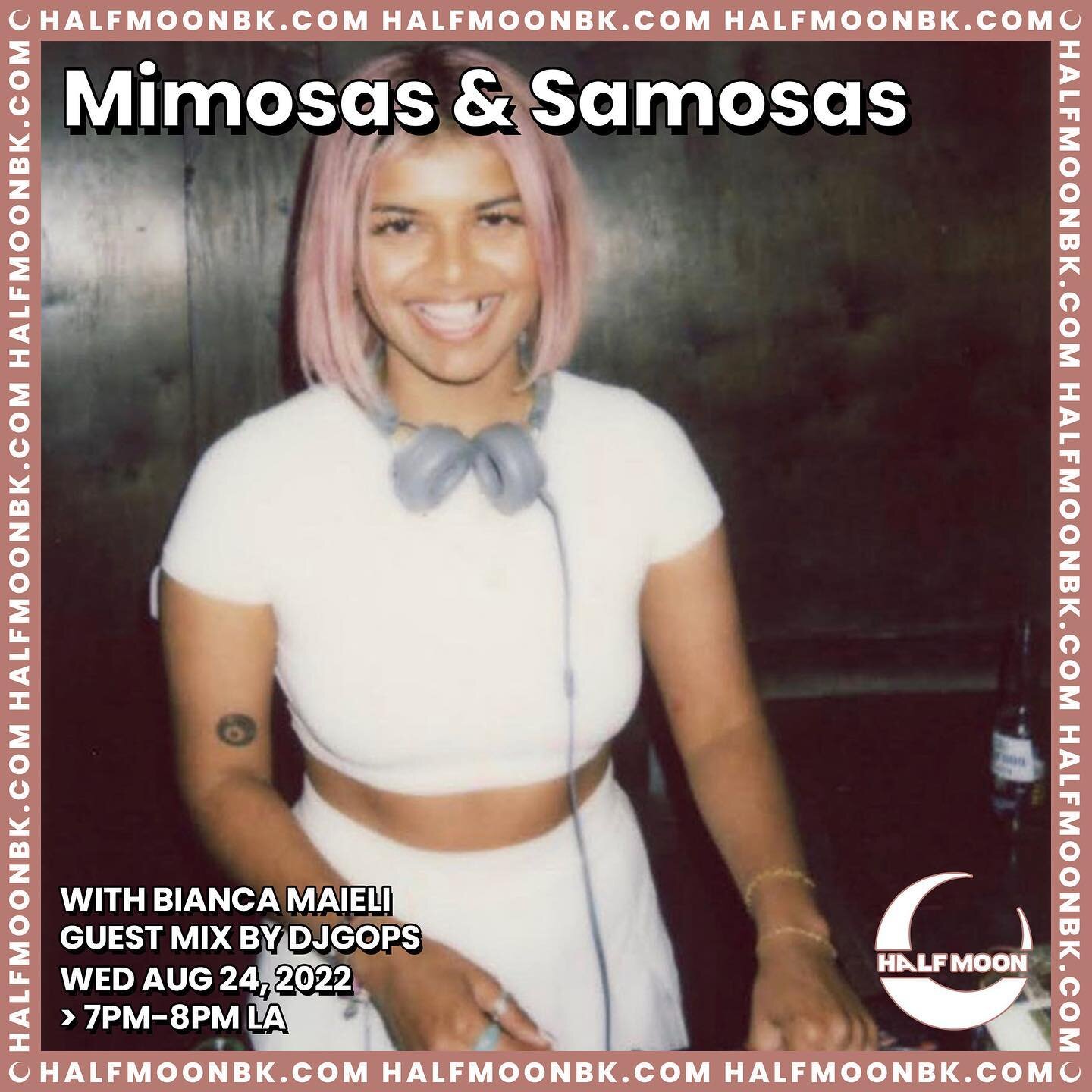 Mimosas &amp; Samosas is back on the @halfmoonbk airwaves today! 🥂🔊 

I have a fire guest mix by dj gops aka @braingobrrrrrrrr ++++ I&rsquo;ll be dropping new music by @xnywolf, @trackstar.global, @djflorentino with @bam_bii @kdonerd, &amp; more!

