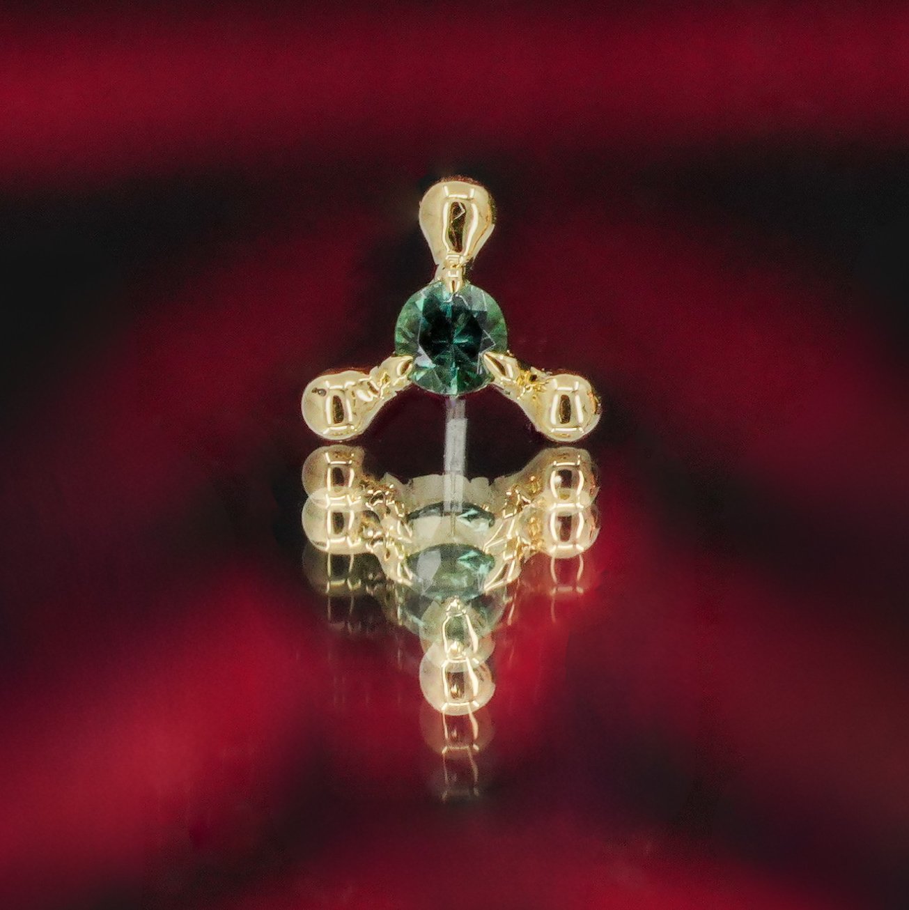 Teal Tourmaline Nijmeh Stud