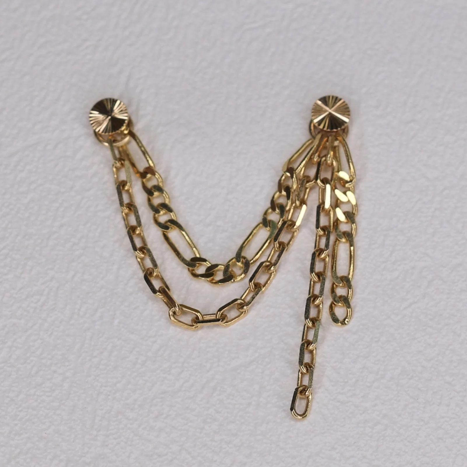 Diamond Cut Figaro Double Tail