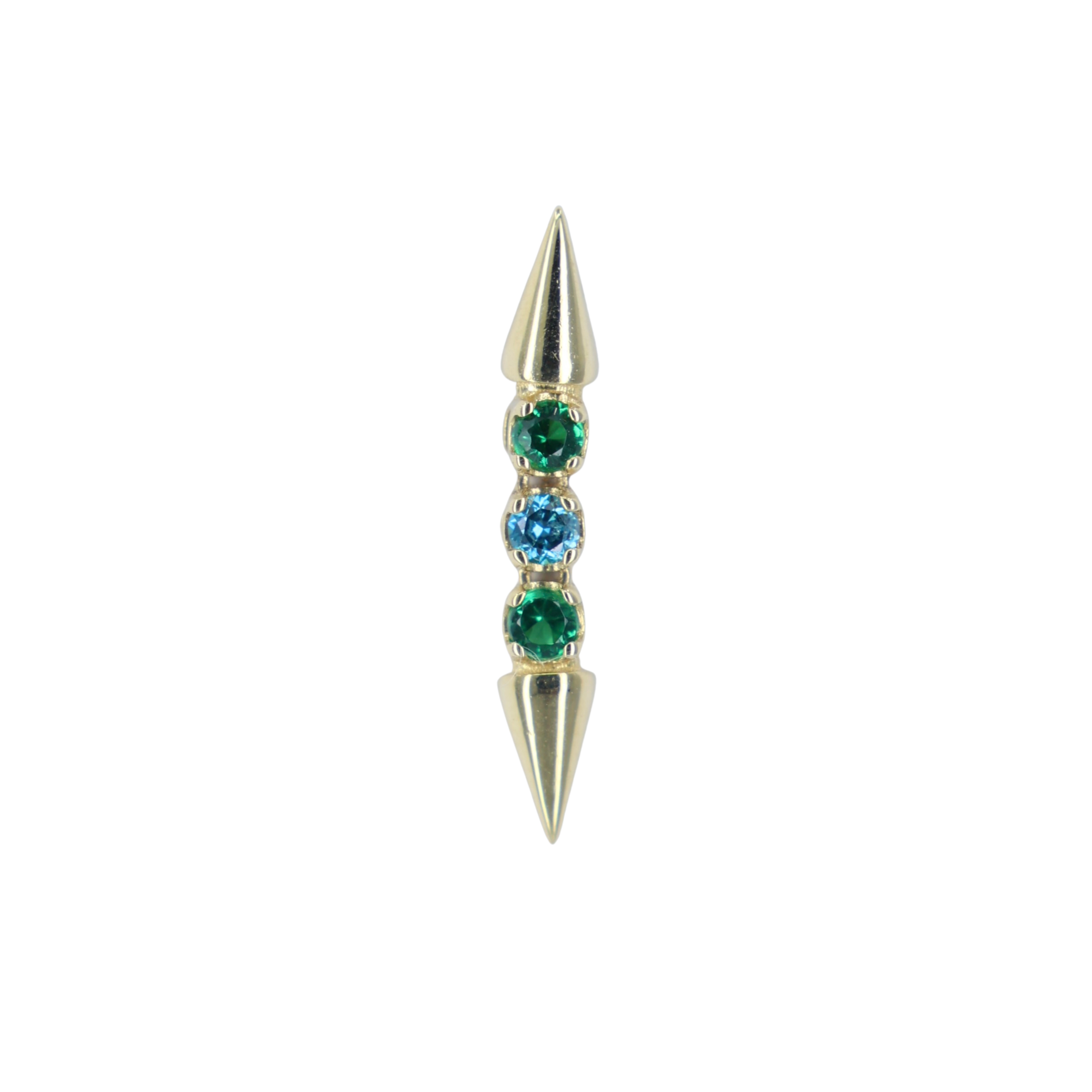 Well Articulated x3 Tsavorite & Blue Diamond
