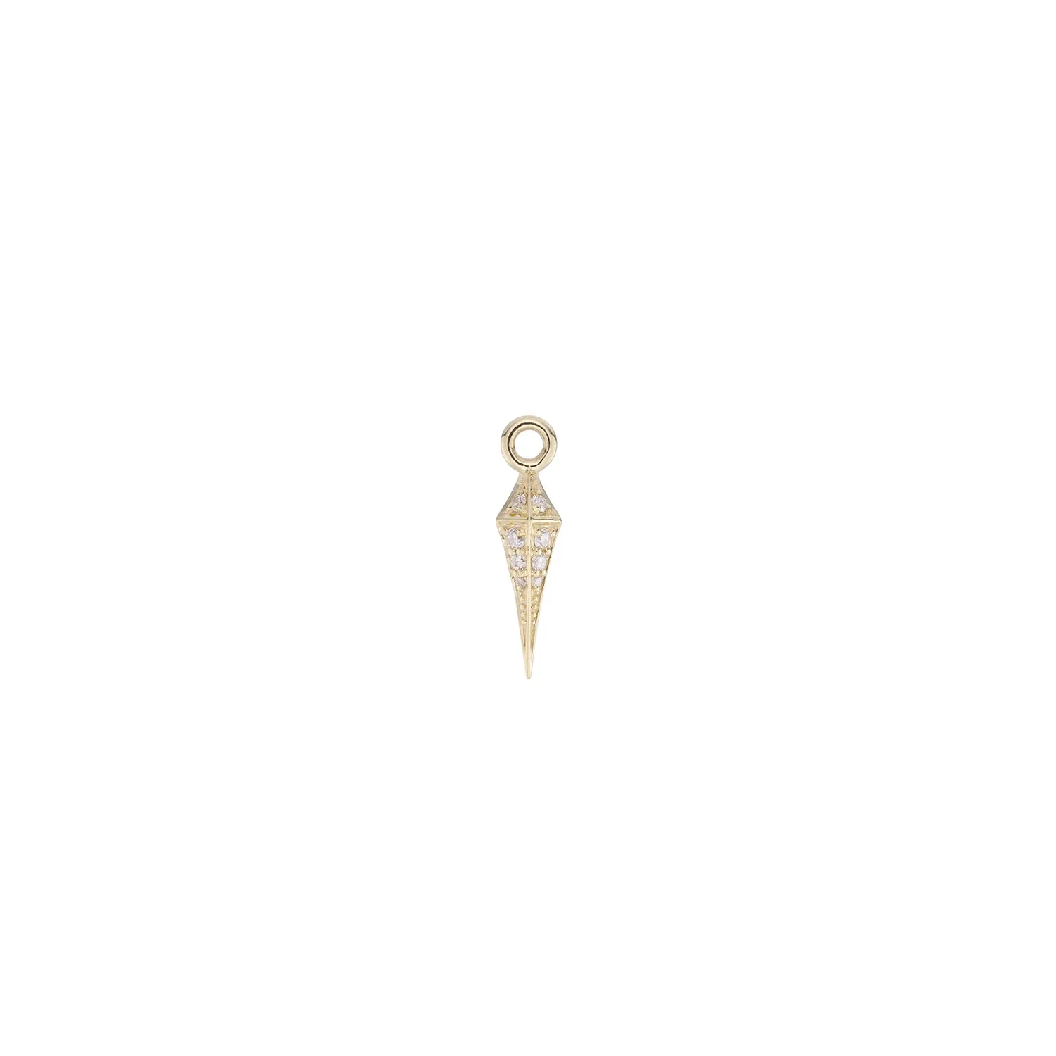 Point Pave Short Diamond Charm