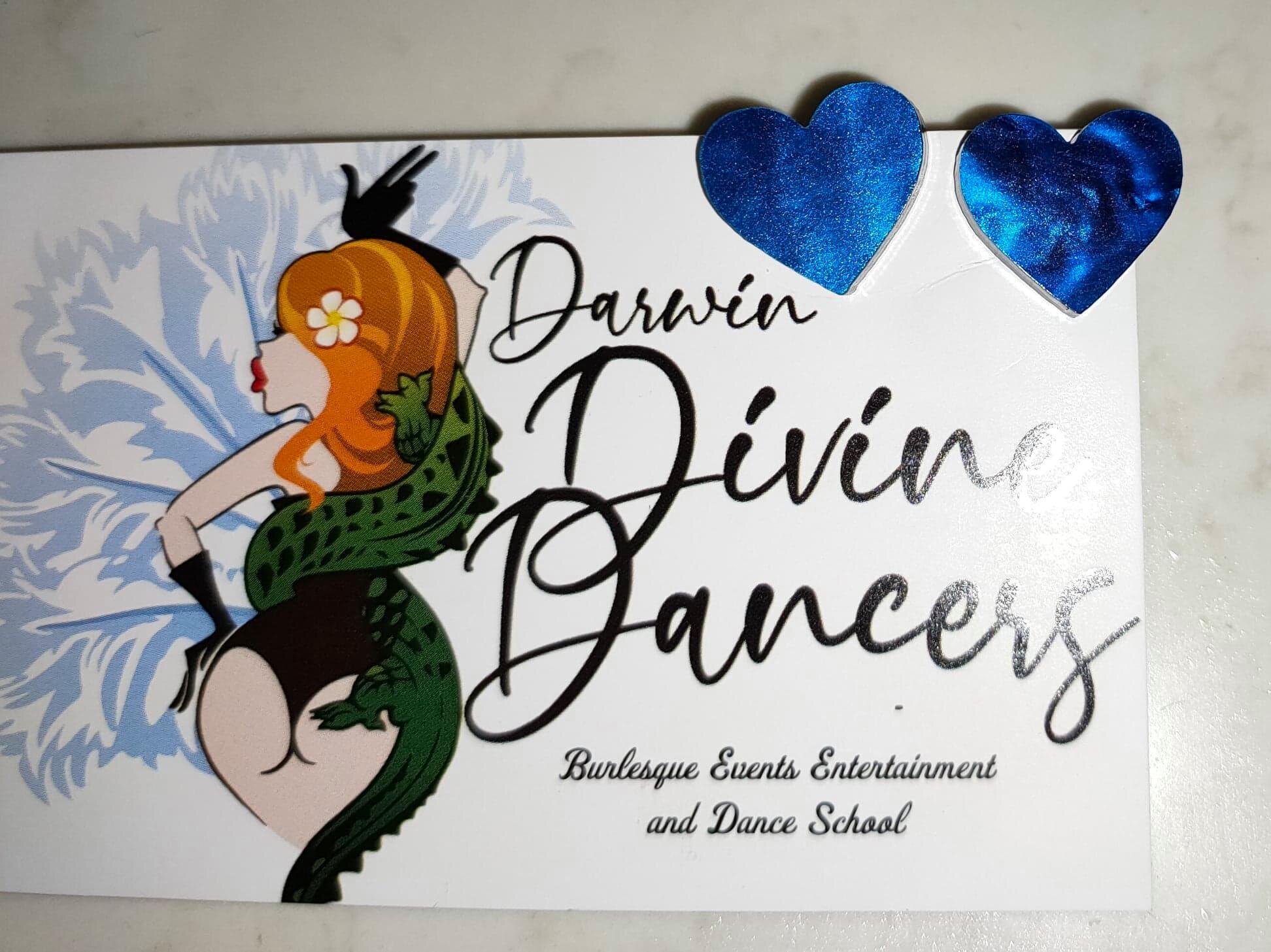 Small Blue Heart Earrings