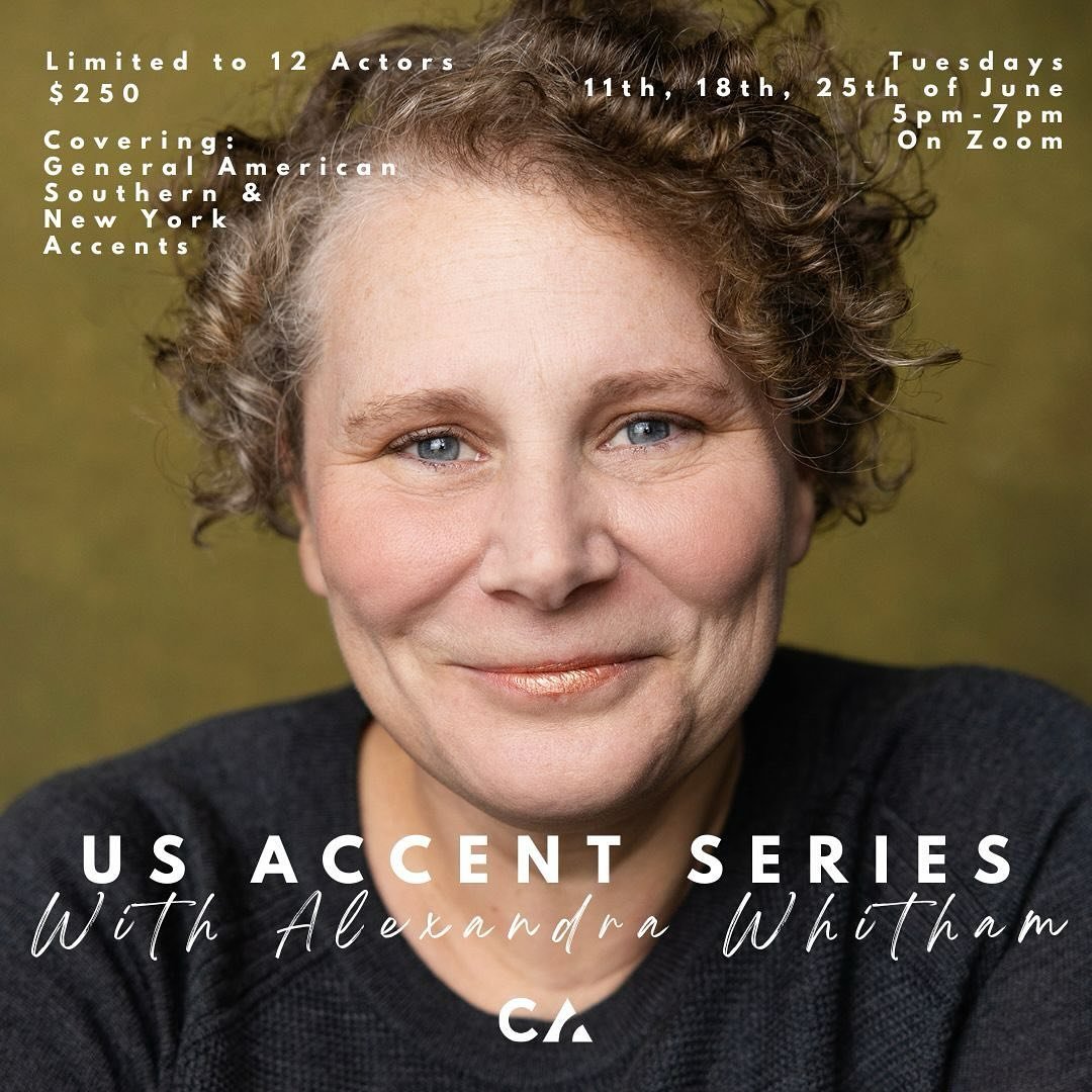 🇺🇸 EXCLUSIVE US ACCENT WORKSHOP SERIES 🇺🇸 Learn the General American, Southern, and New York accents 🎬

📅 Tuesdays 11th, 18th, 25th June
🕓 5pm-7pm
🖥️ Zoom
💵$250

Led by established voice coach, Alexandra Whitham, this 3-session online worksh