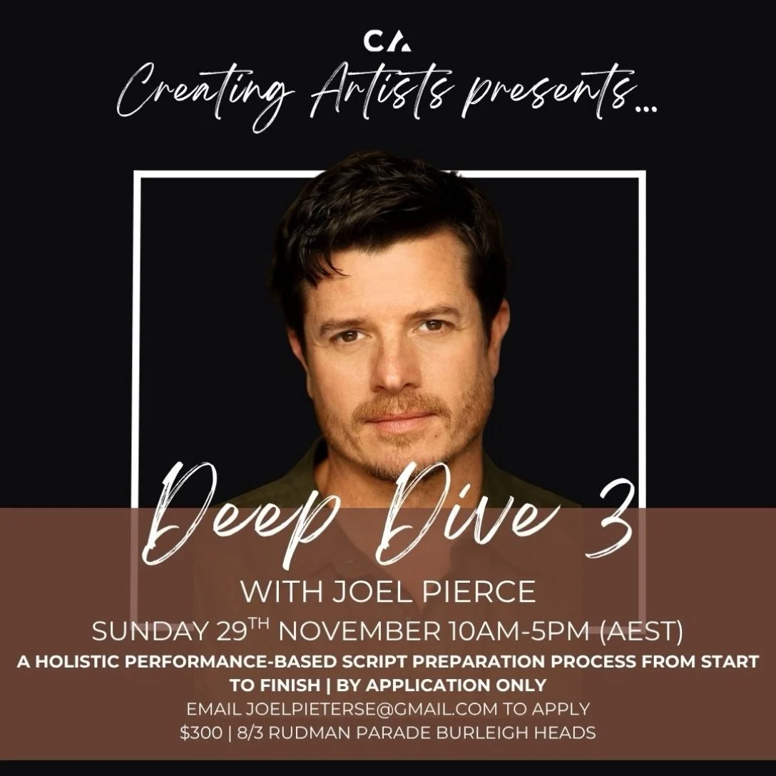 🚨 DEEP DIVE IS BACK 🚨 with @joel.pierce (know for MONARCH, RUNNER, DARBY &amp; JOAN, ALMOST PARADISE, ROCK ISLAND MYSTERIES, HOME &amp; AWAY and more&hellip;)

Deep Dive is our advanced script preparation process that takes you from first read to f