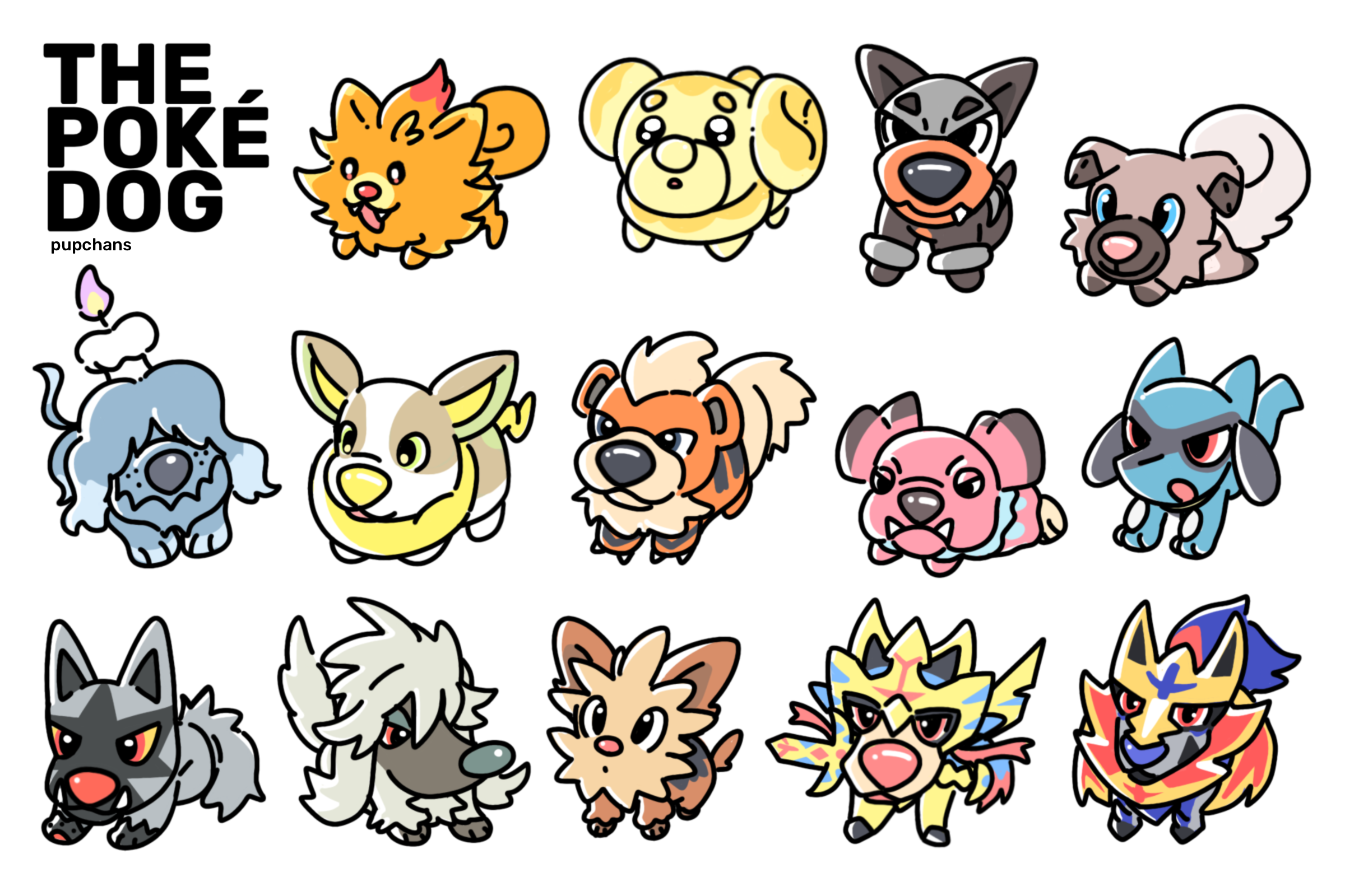 The Poke Dog Sticker Sheet