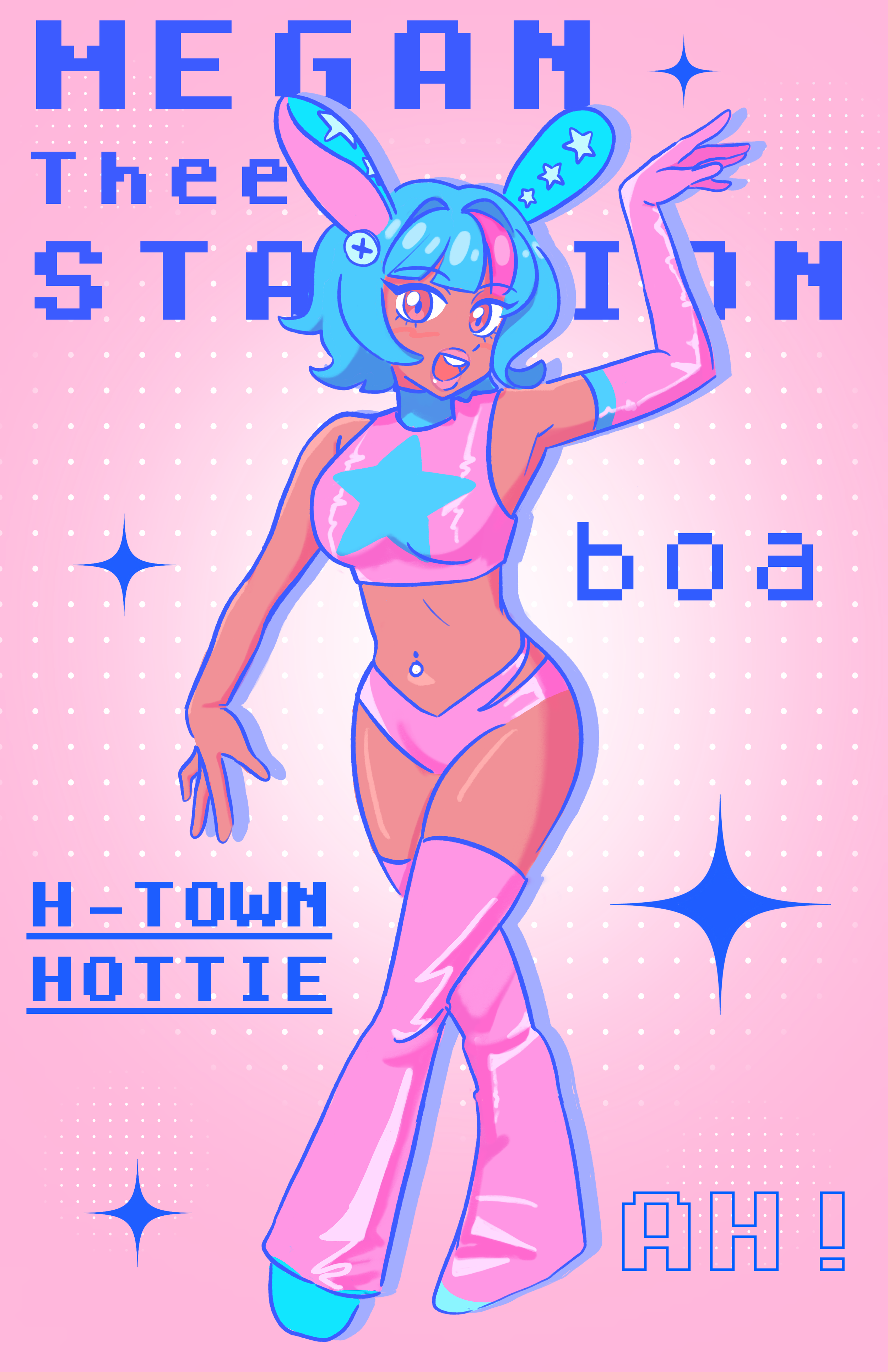 H-Town Hottie Megan Thee Stallion Print