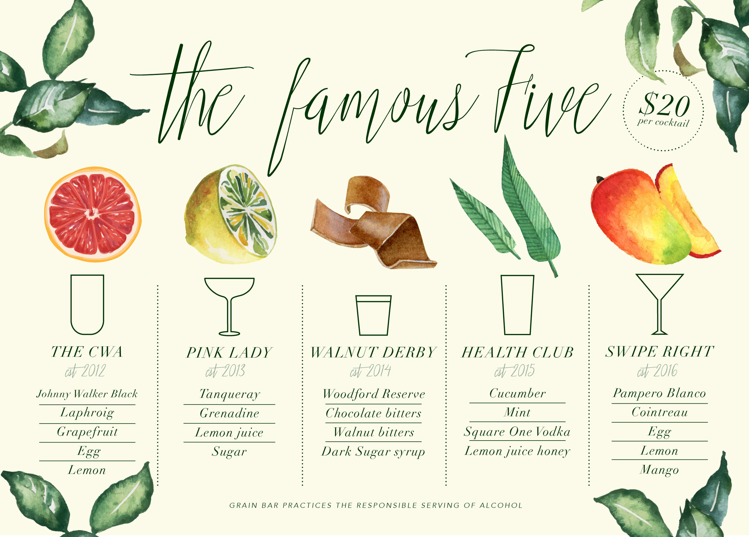 Grain Bar Cocktail Menu_Culture Fox