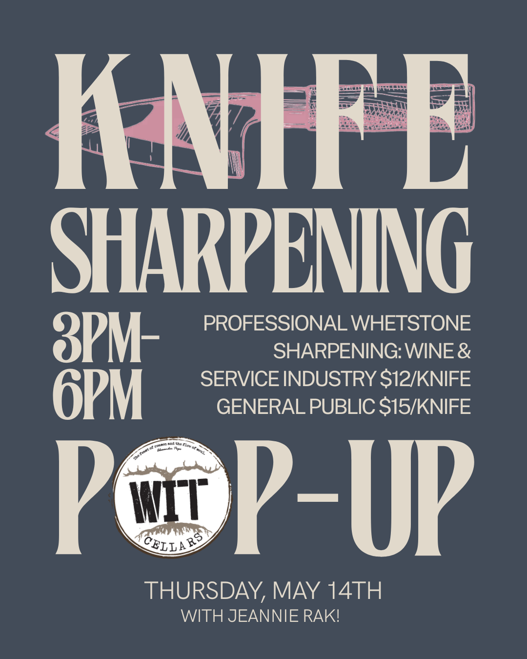 Knife Sharpening at Wit Cellars