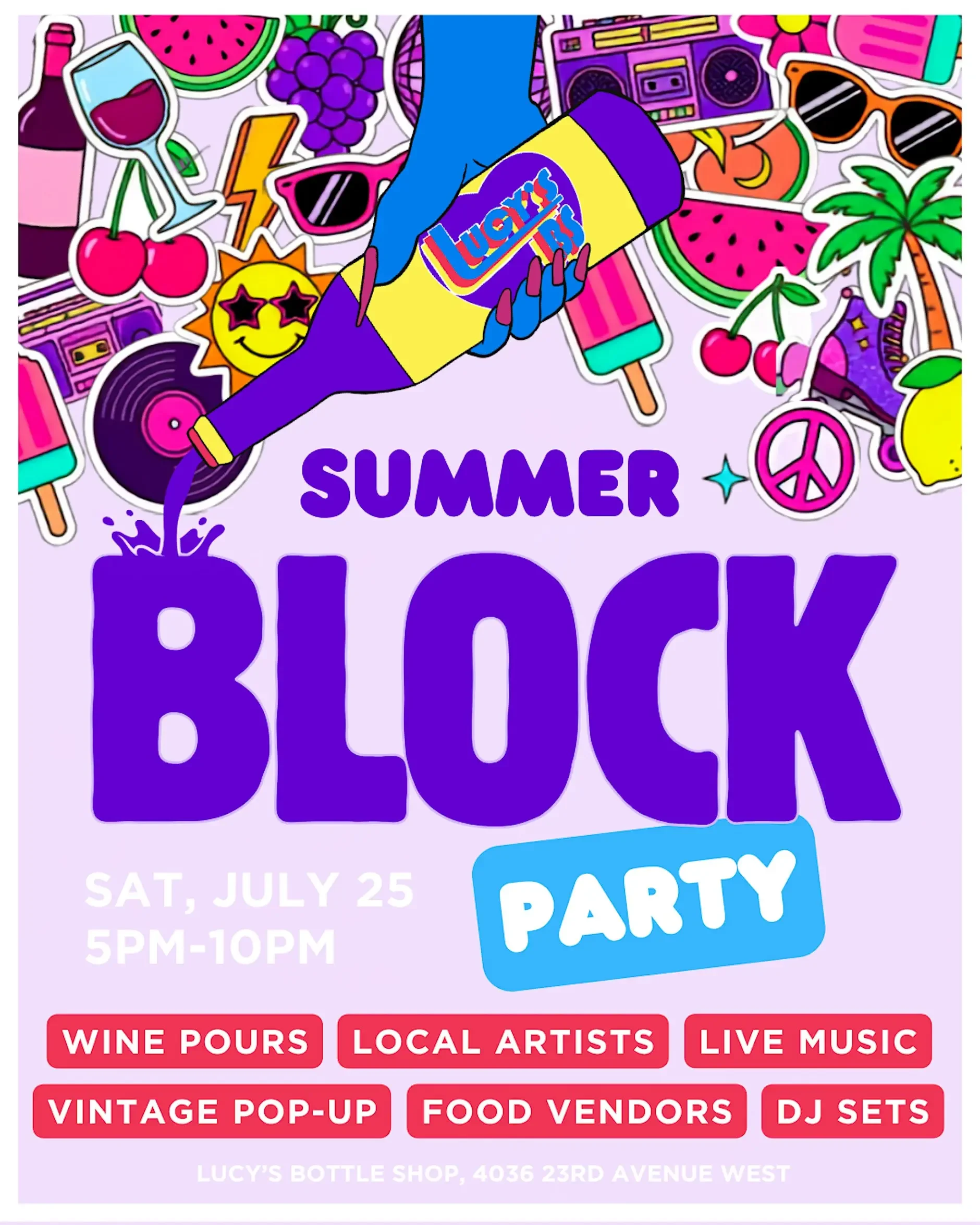 Lucy's Bottle Shop Block Party!