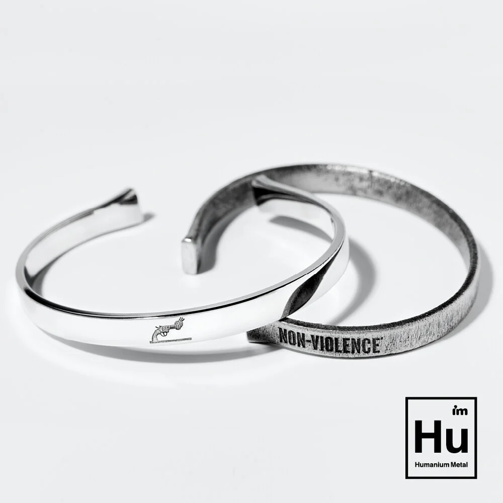 Jewellery made out of Humanium - a metal to end violence