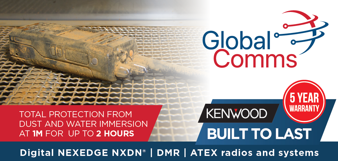 Kenwood Two-Way Radios from Global Communications Beat Excessive Dust and Water Exposure