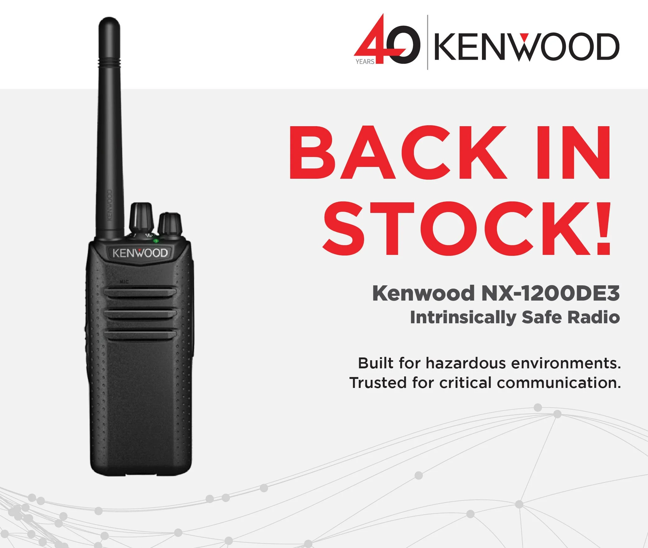 Kenwood NX-1200DE3 Intrinsically Safe Radio