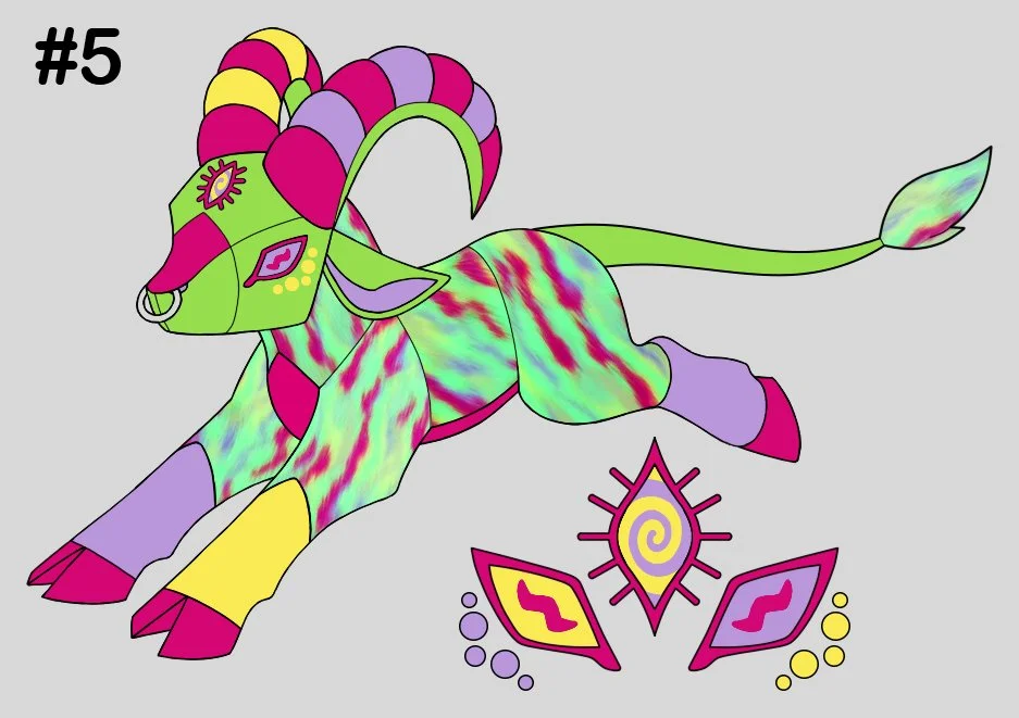 Demon Goat Therapy Plushie ~Crazy Colors~