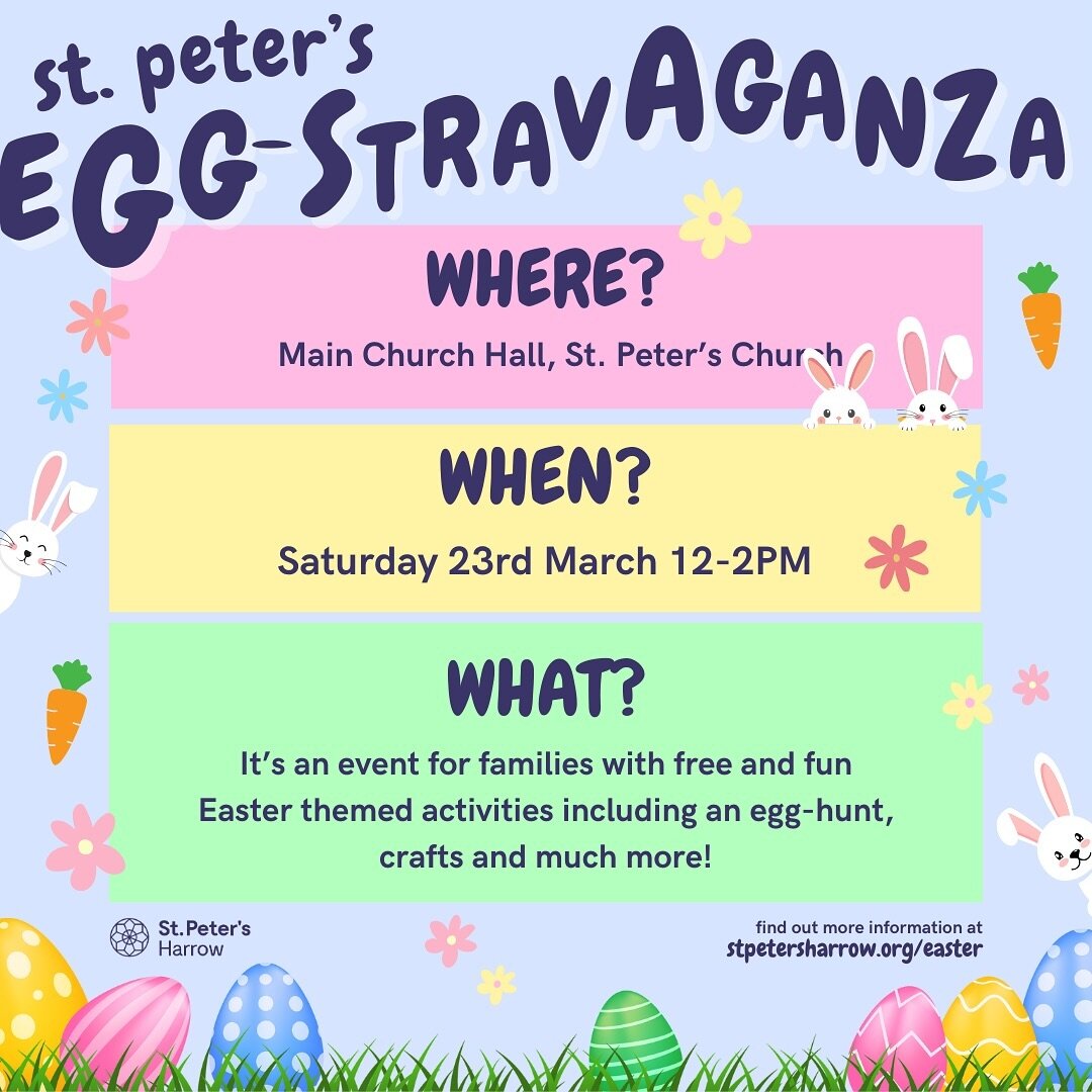 Our Egg-Stravaganza is this Saturday!

We hope to see you there 👋

#easter #holyweek #familyfriendly #crafts #egghunt