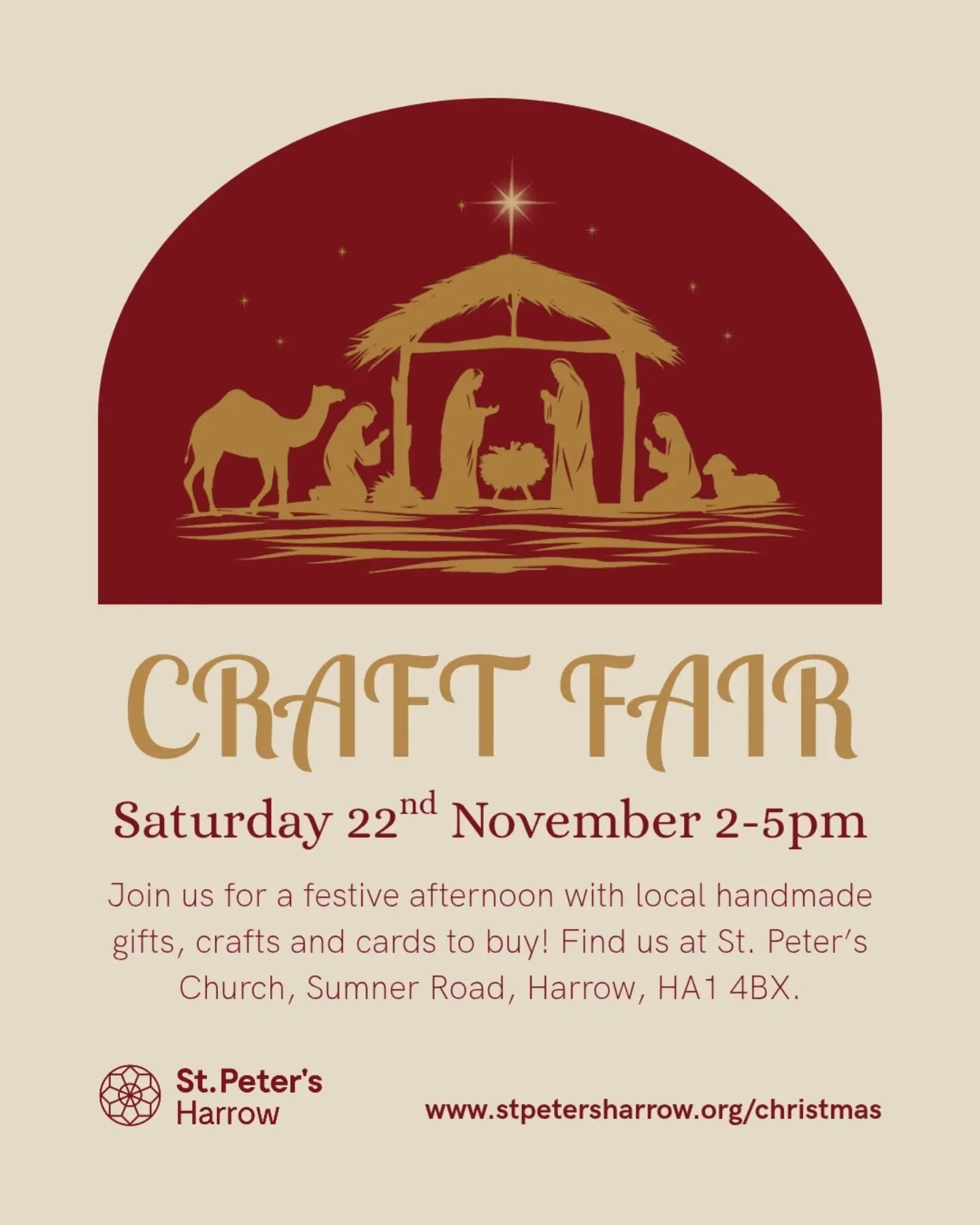 The Christmas Craft Fair is back!

There will be a range of local handmade gifts, crafts and cards to buy, and light refreshments will be provided.

We hope to see you there 🌟
