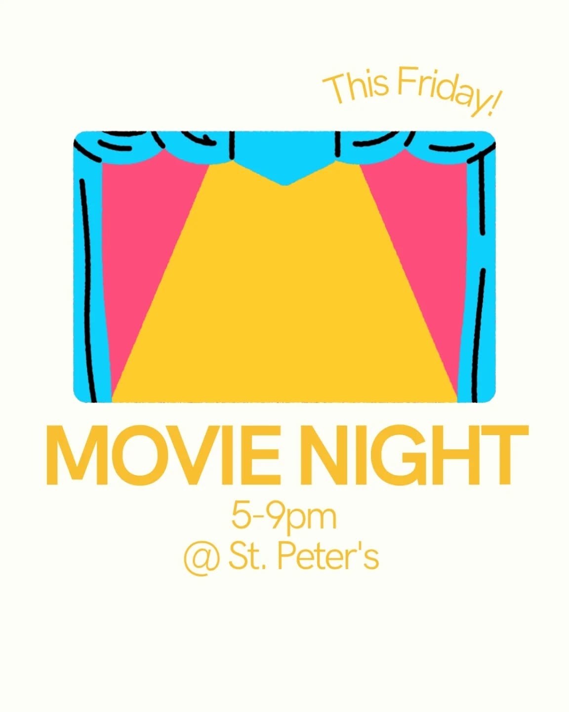 Join us for our MOVIE NIGHT!
We're watching Home Alone with lots of popcorn, pizza and snacks!!
Bring your friends!

Friday 5th December.