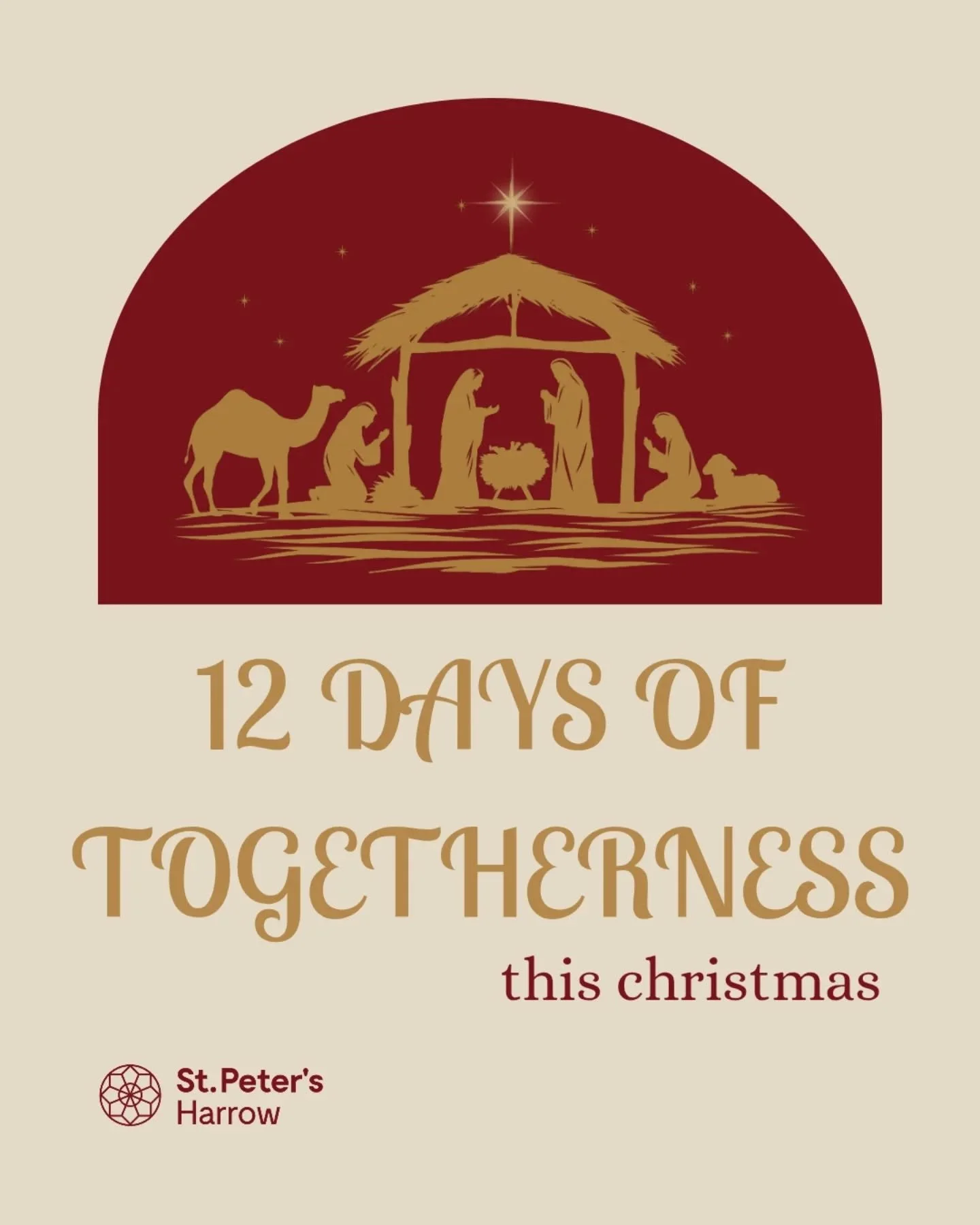 Introducing... The 12 days of togetherness! 🎄✨

The theme for our Christmas services this year is "together", and so for the next 12 days leading up to Christmas we are going to suggest some fun ways you can be together with loved ones and