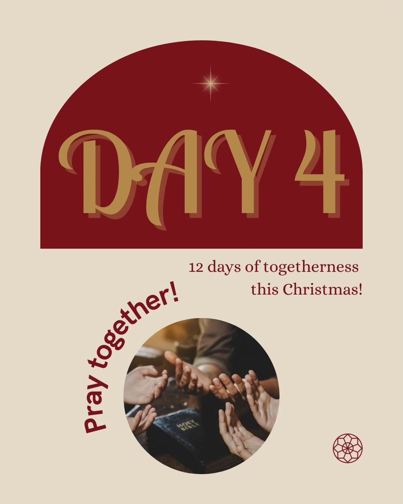 Day 4&hellip; Of the 12 days of togetherness this Christmas!

Pray together 🤲 Through prayer we grow closer to God in faith and relationship.

Why not come to Wednesday Prayer tomorrow at 9am to pray with others from St. Peter&rsquo;s?