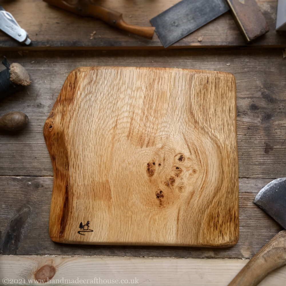 Natural Edge Oak Chopping Board — Handmade Craft House