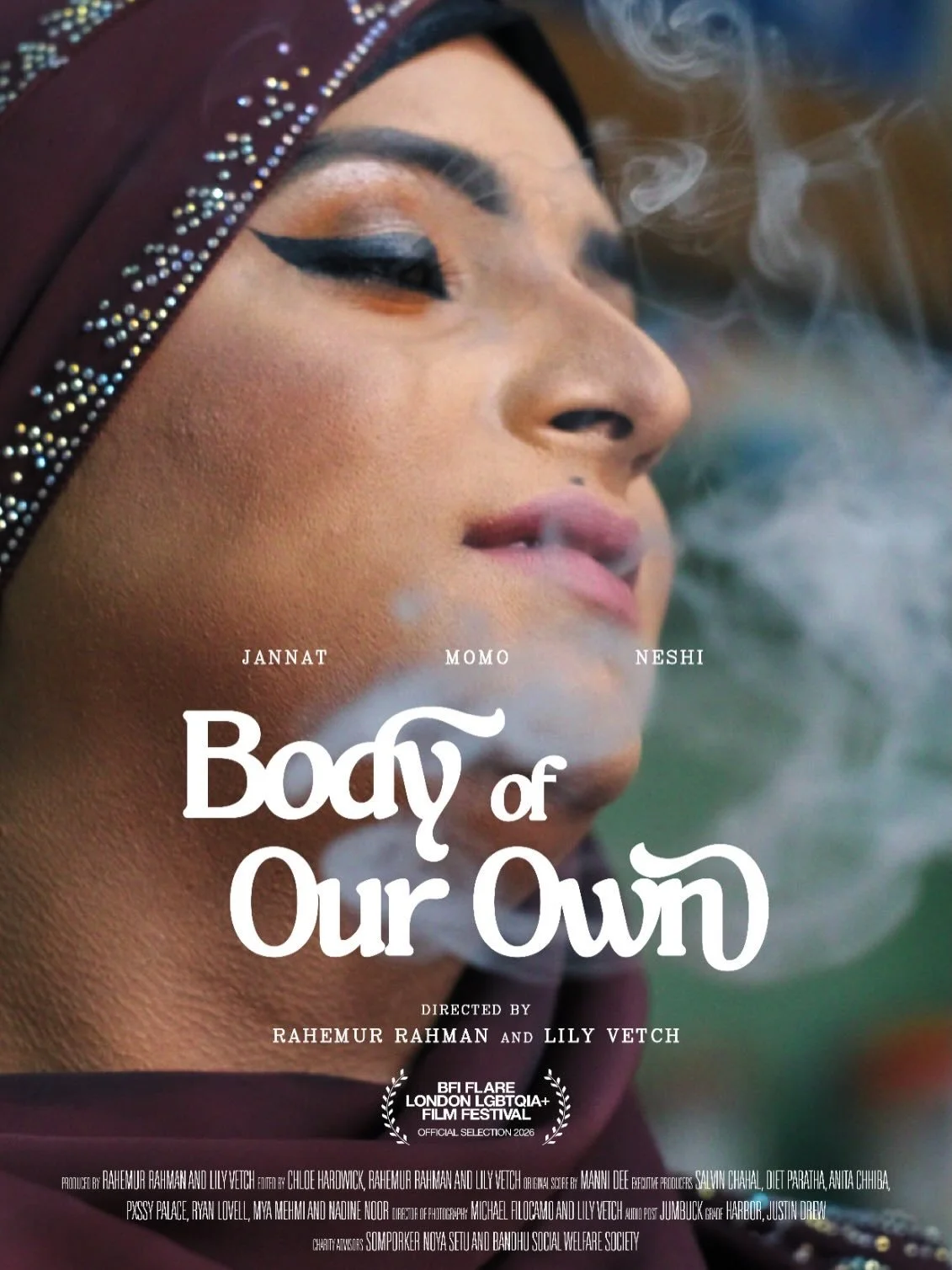 Debut directors @rahemurrahman and @lilyvetch present @bodyofourown, an intimate portrait of three Hijra; Momo, Neshi and Jannat, as they navigate love, resilience and transgender identity in a world that often seeks to erase them.

Through their sto