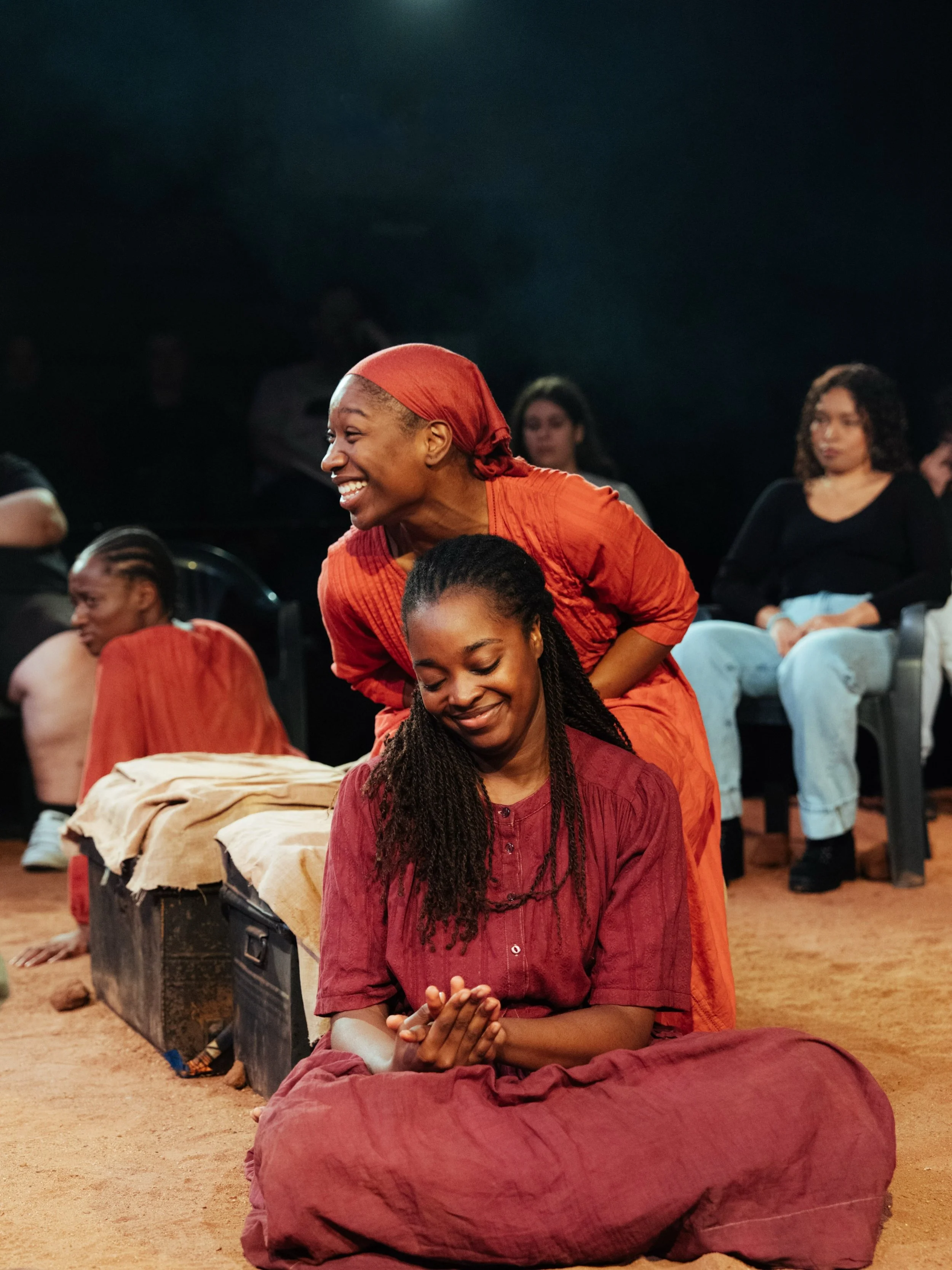 @youngvictheatre has released production photography from Girls, following its press night at the Maria Theatre last week.

Written by #TheresaIkoko and directed by 2026 JMK Award winner @auntieewa, this powerful play follows three friends navigating